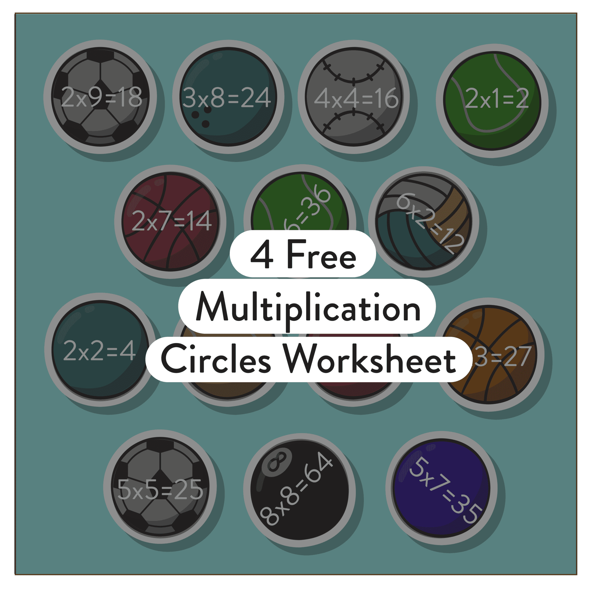 4 Free Multiplication Circles Worksheet