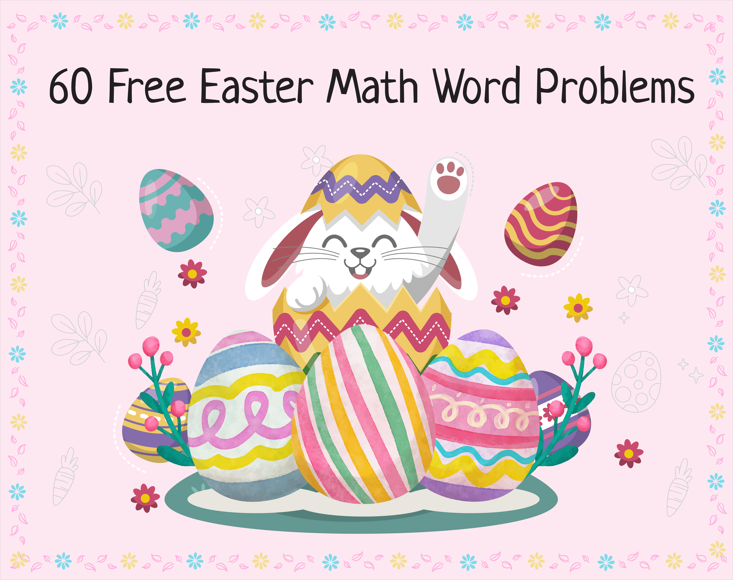 5 Free Easter Math Word Problems Worksheets