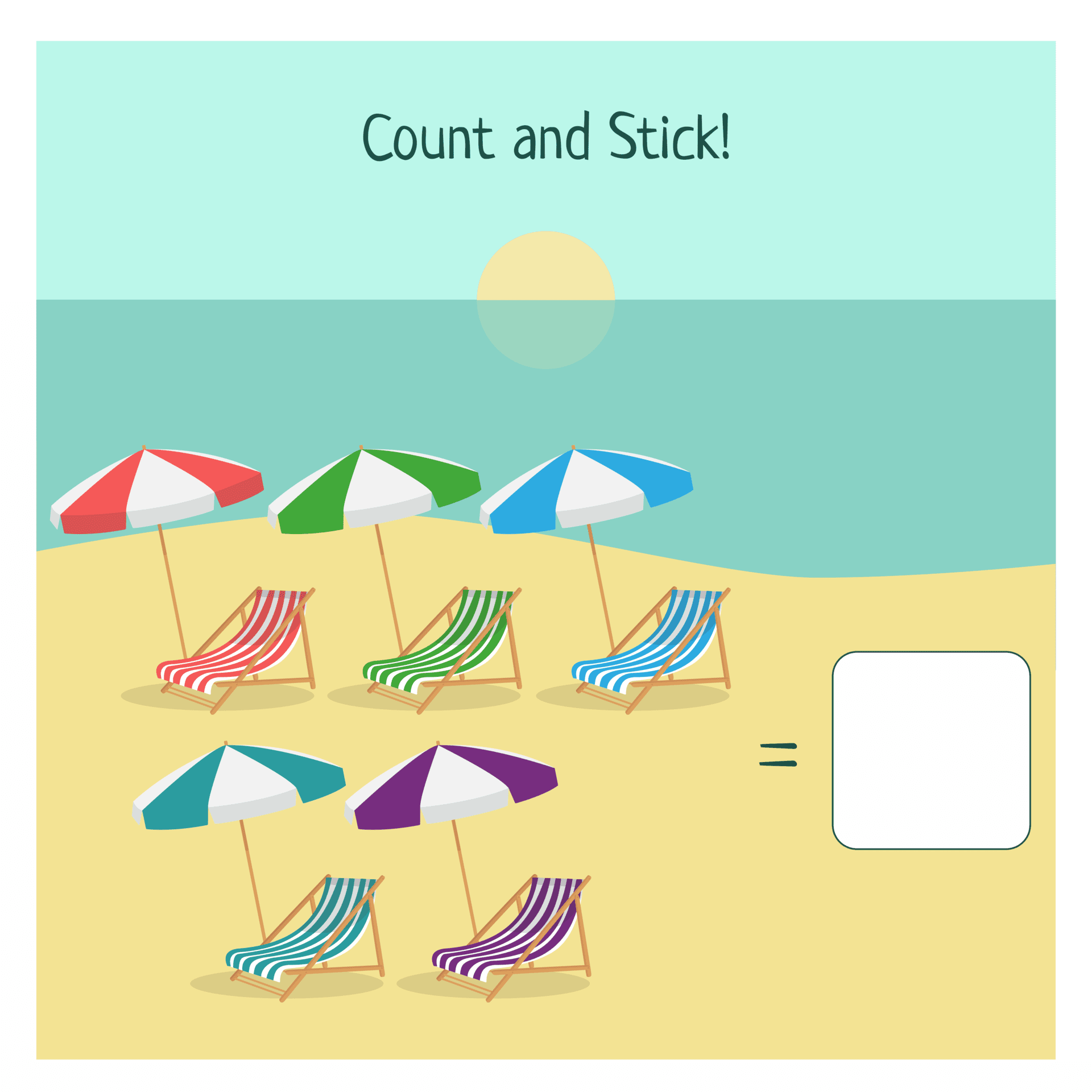Counting Deck Chair as An Example of Beach Themed Math Activities