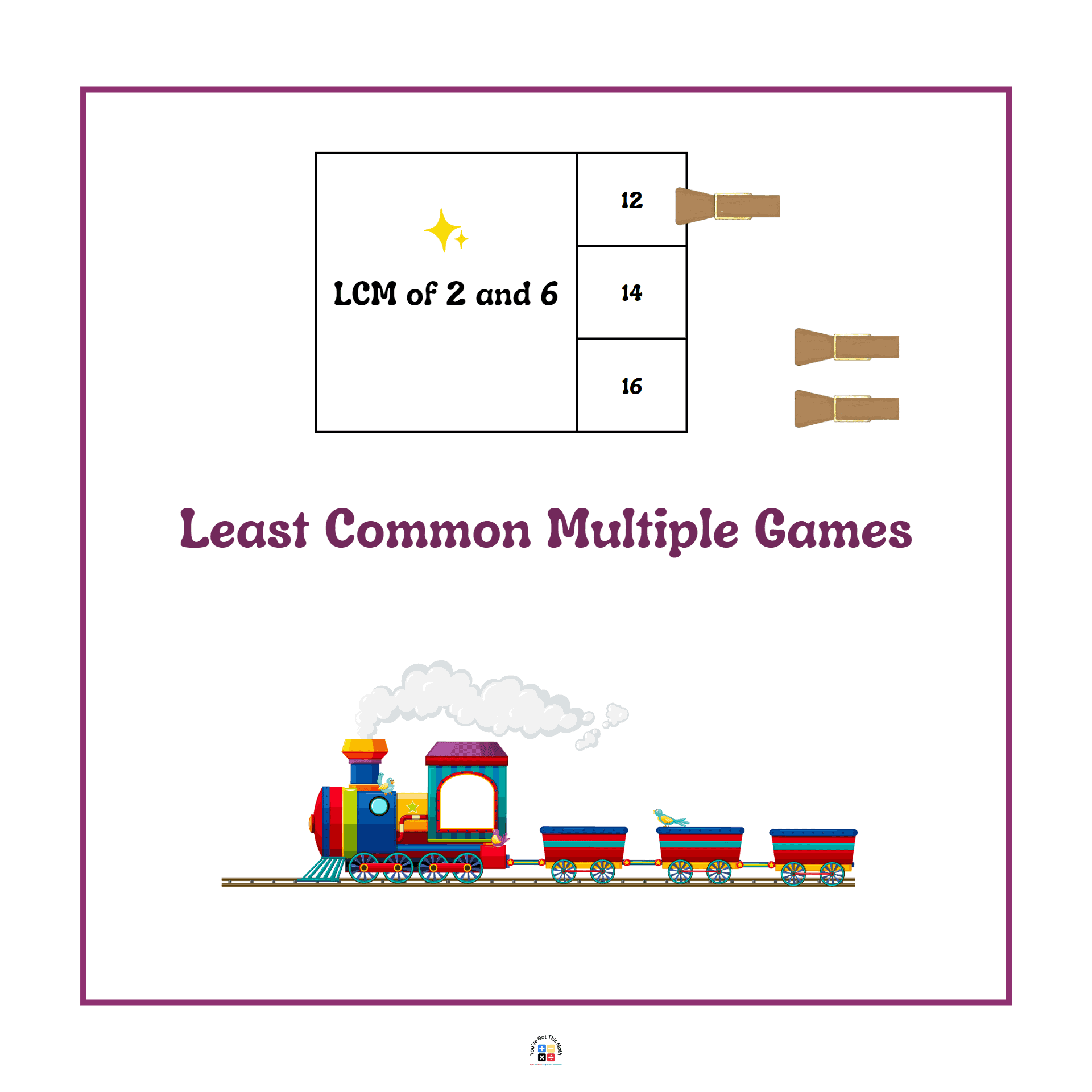 Least Common Multiple Game | 40+ Free Clip Cards