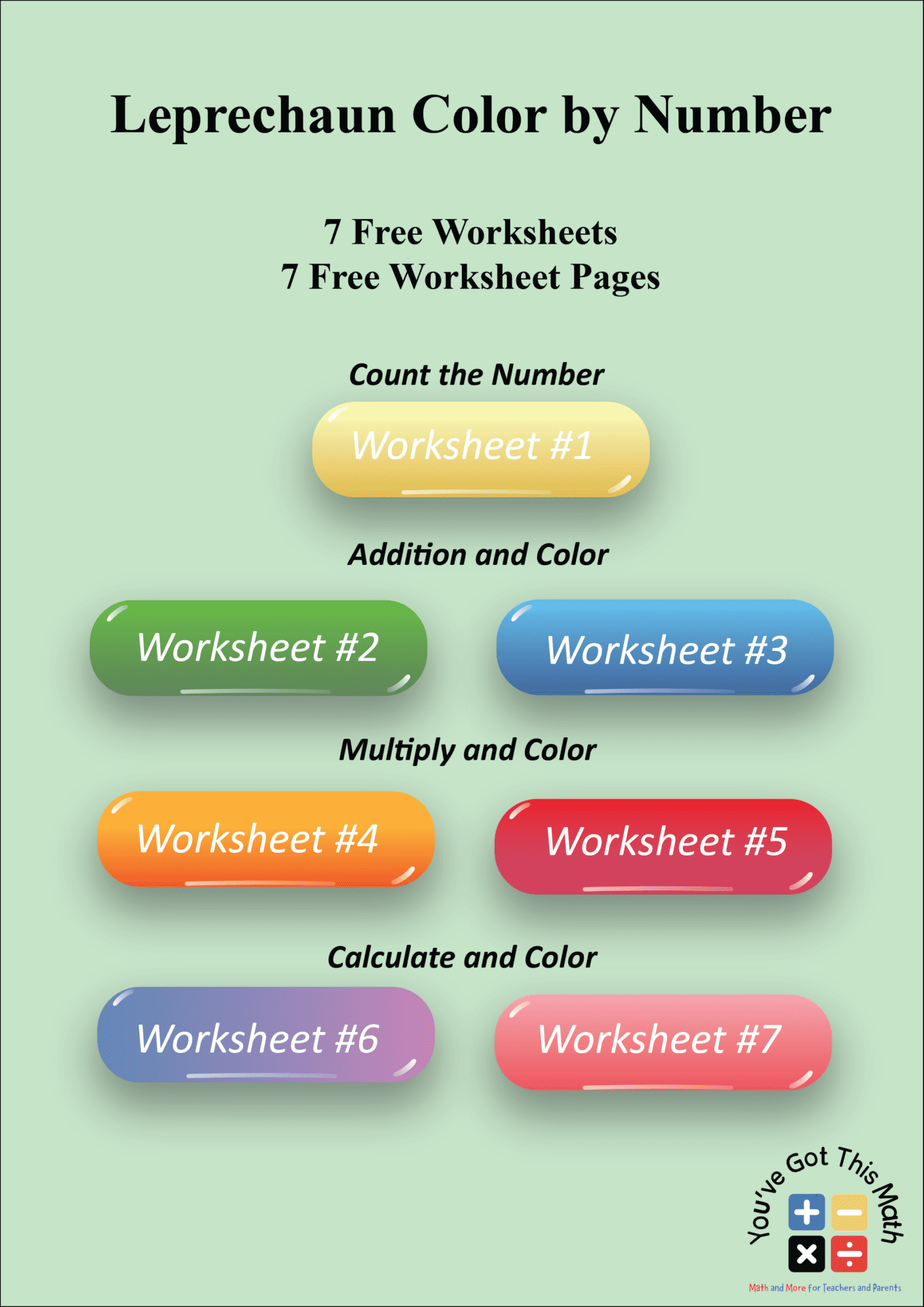 Leprechaun Color by Number Fun Activities