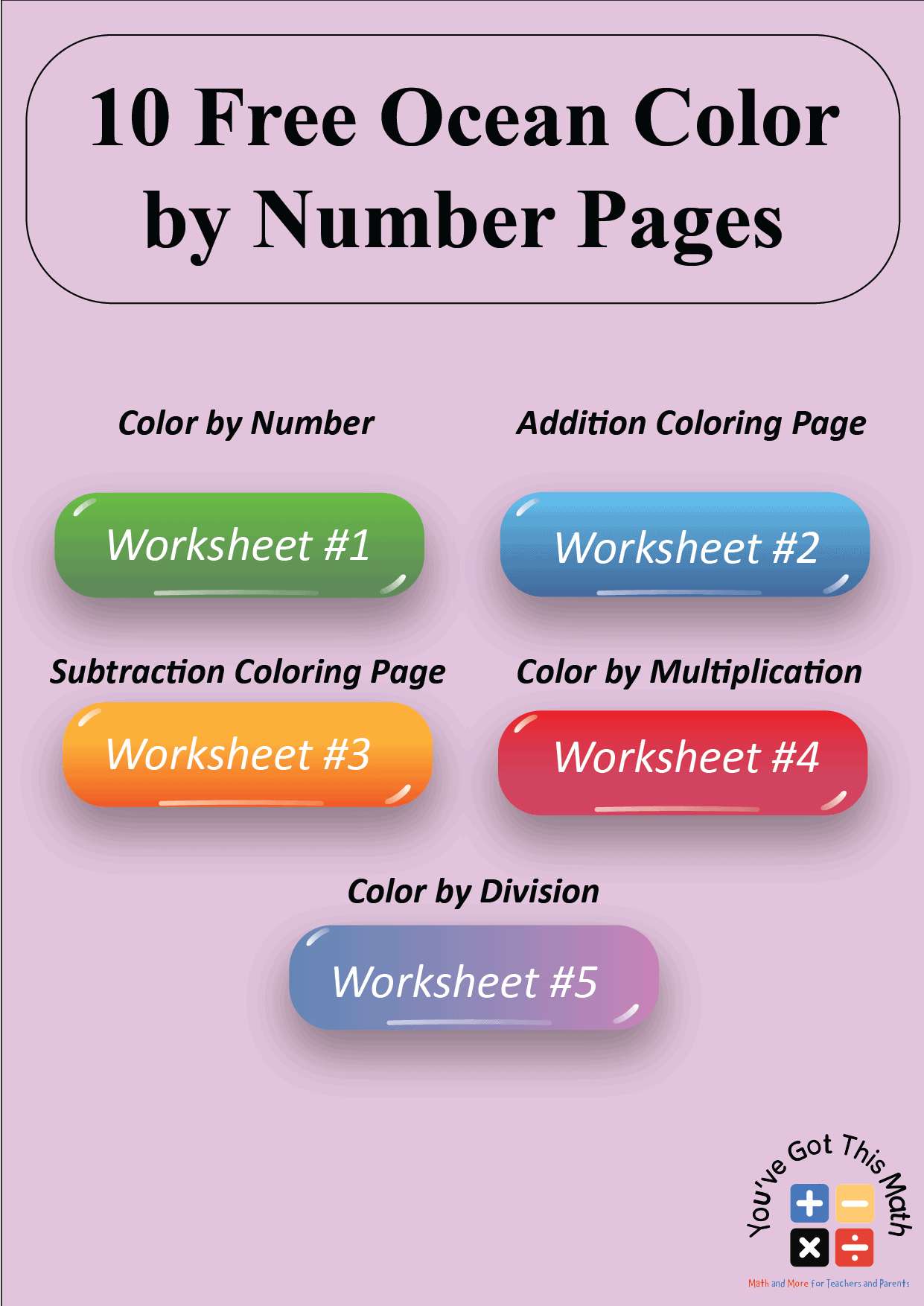 Ocean Color by Number Pages 