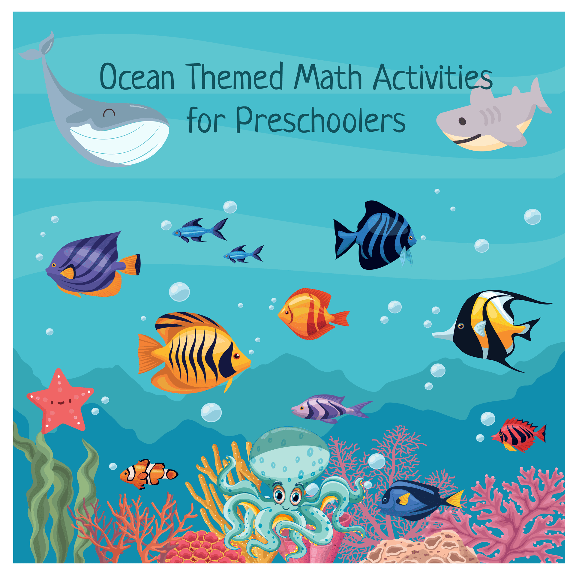Ocean Themed Math Activities for Preschoolers