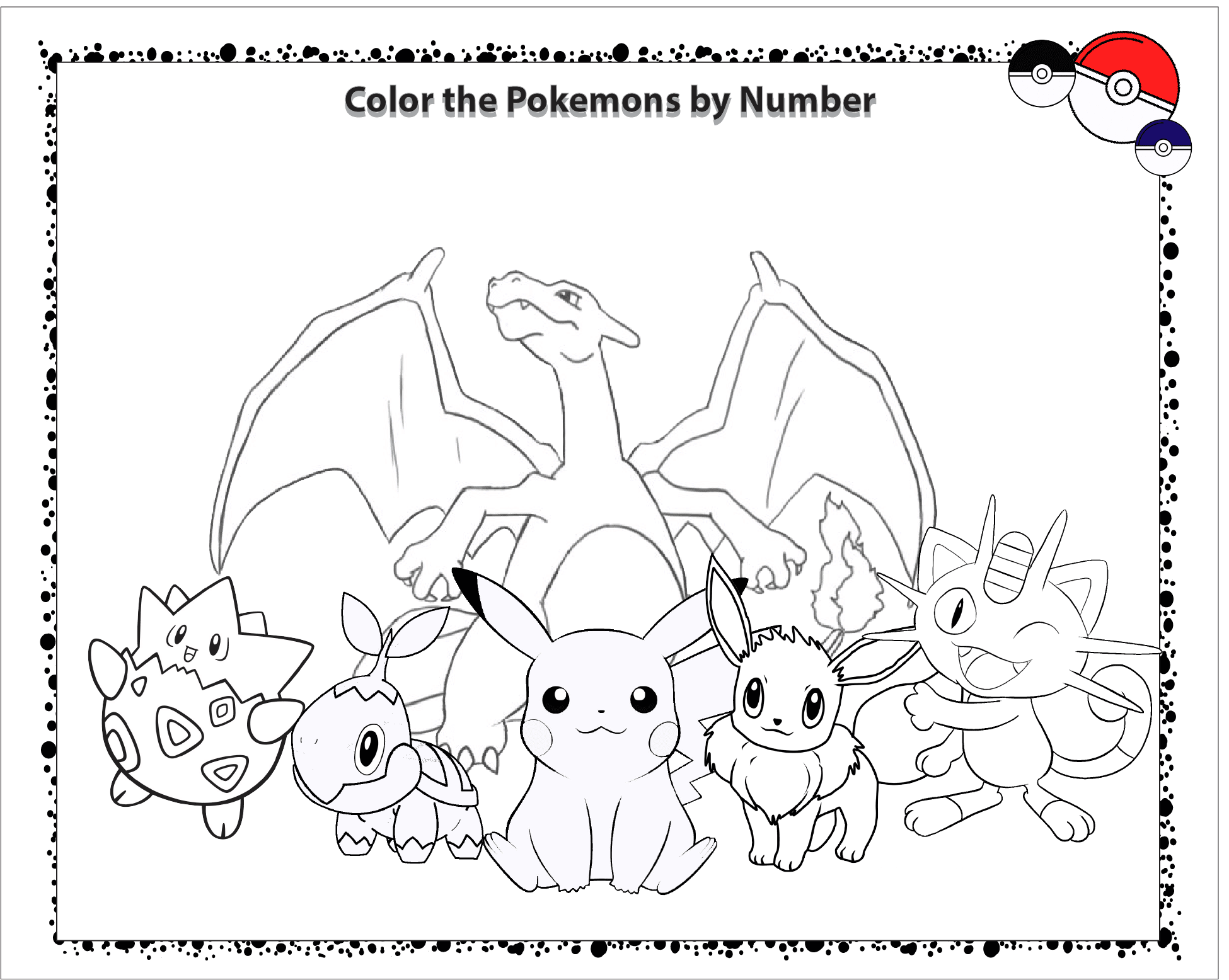 10 Exciting Pokemon Color by Number Coloring Pages | Free Printable