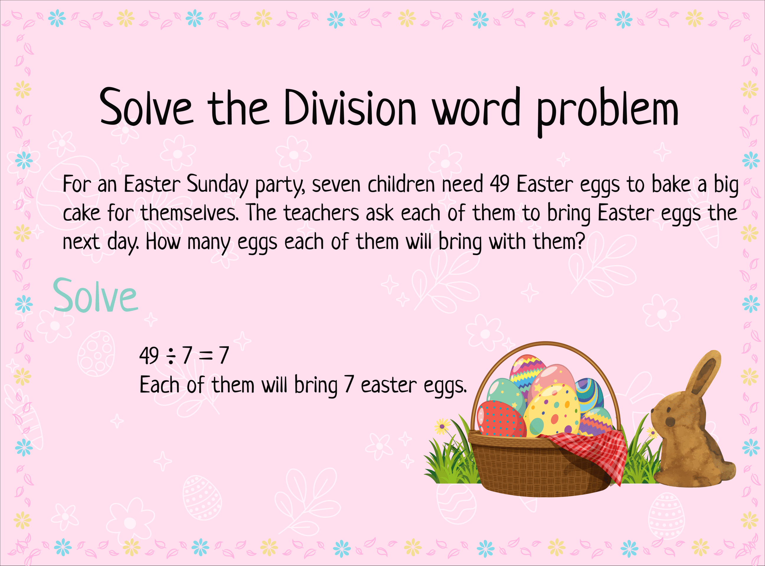 Solve the Division word problem 
