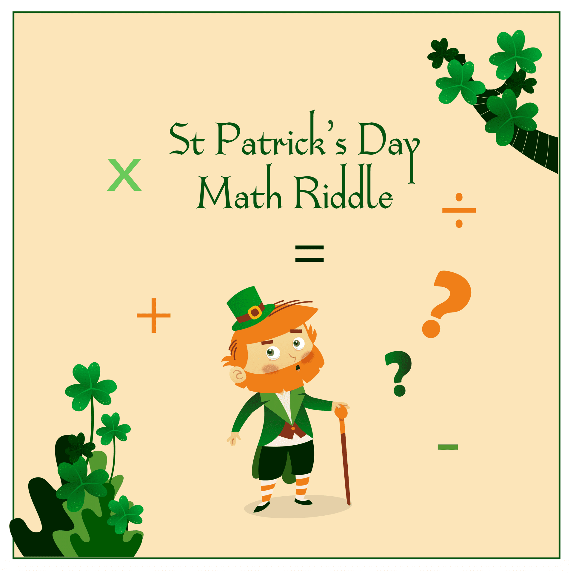 5 St. Patrick’s Day Math Riddle Worksheets | Fun Activities