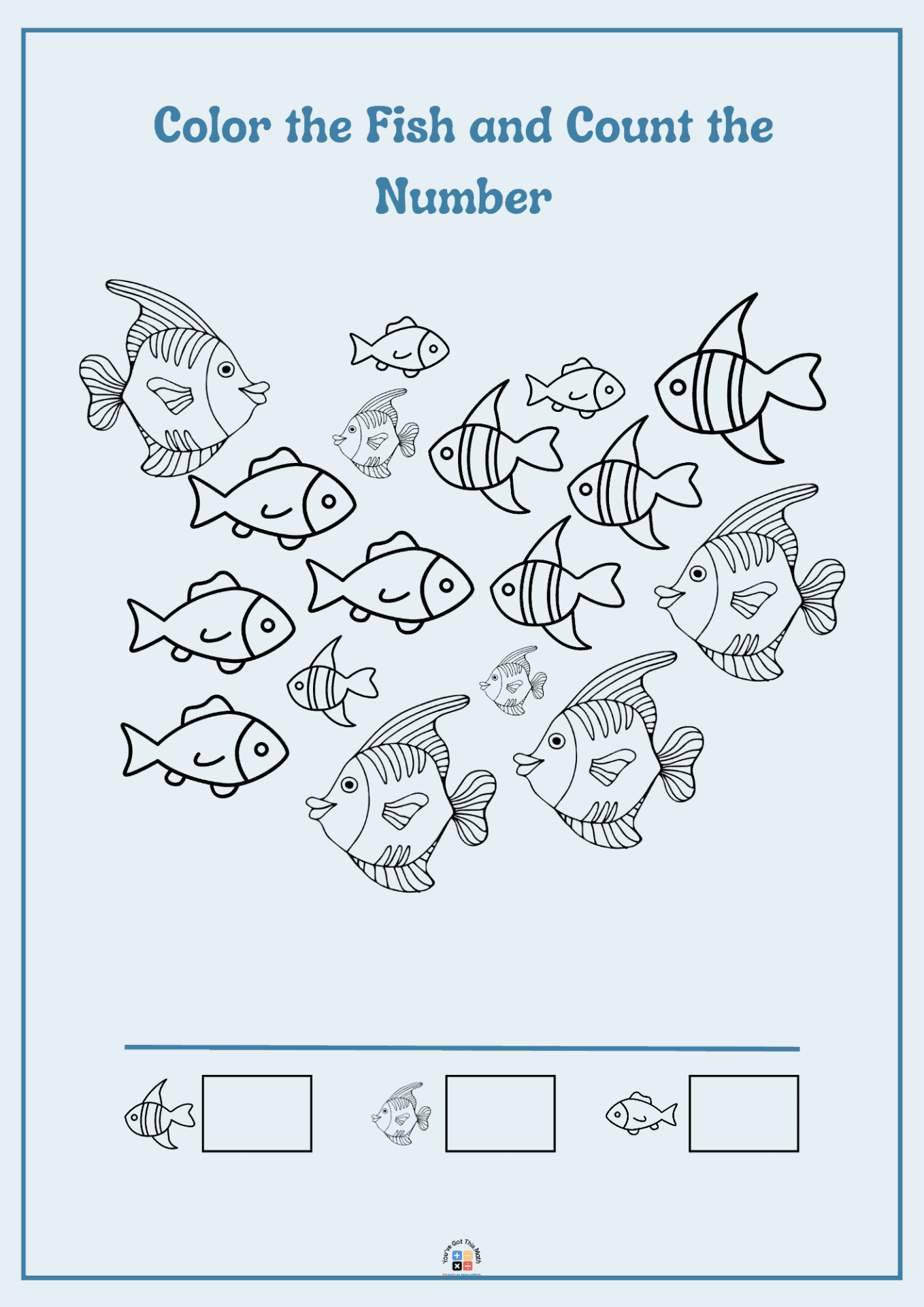 5 Fun Counting Fish Game | Free Math Worksheets