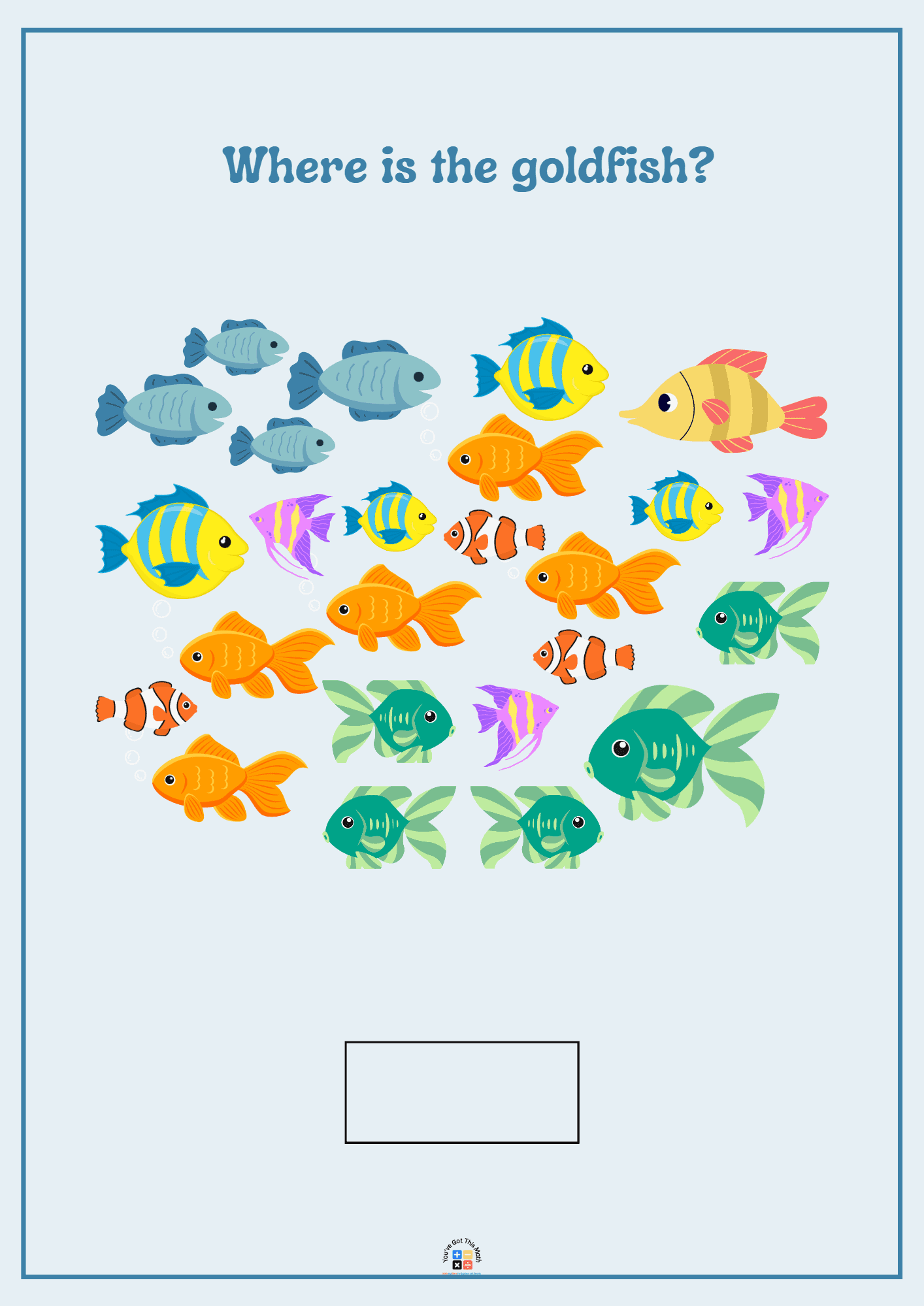 Find the goldfish in counting fish game