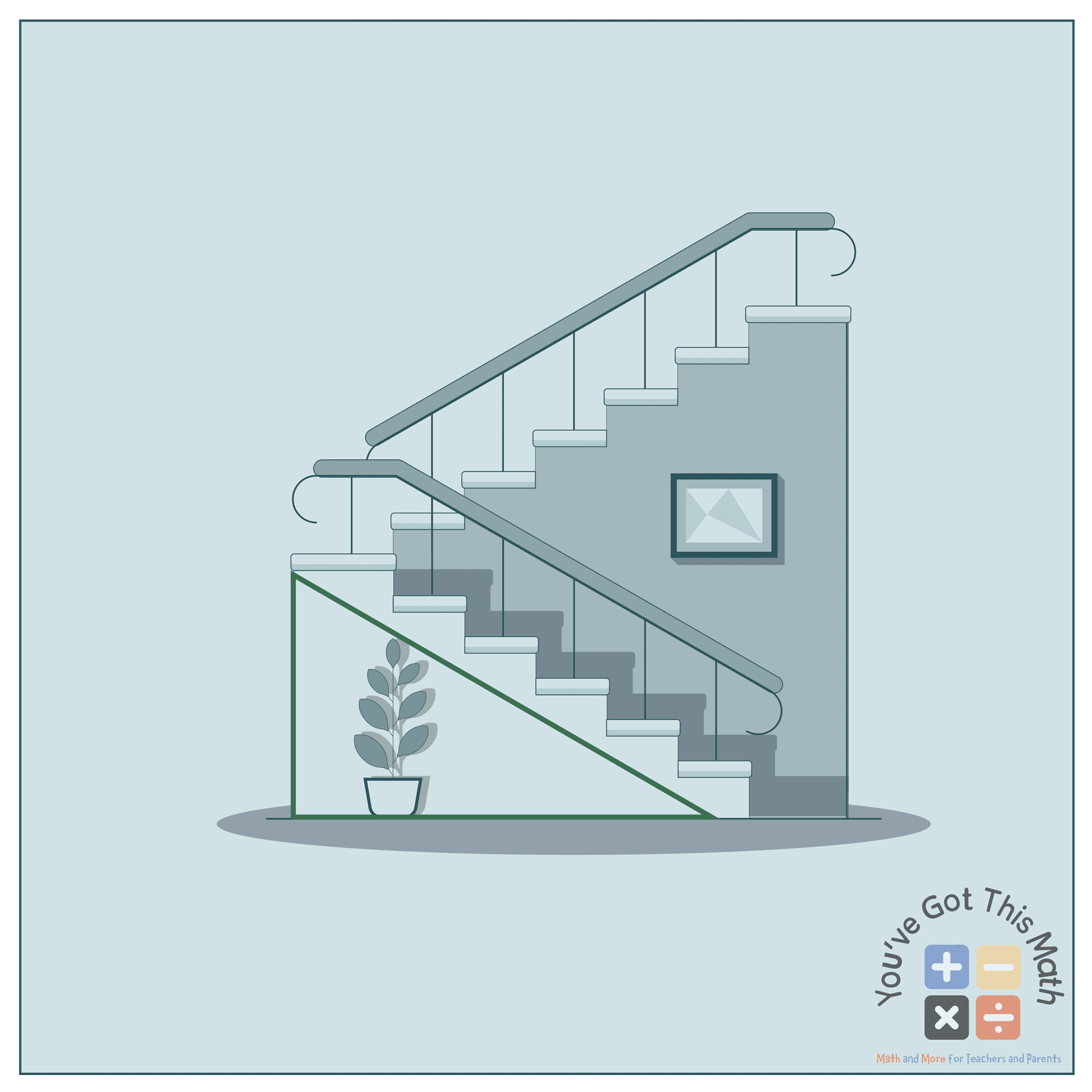 Stair banisters as Examples of Right Triangle 