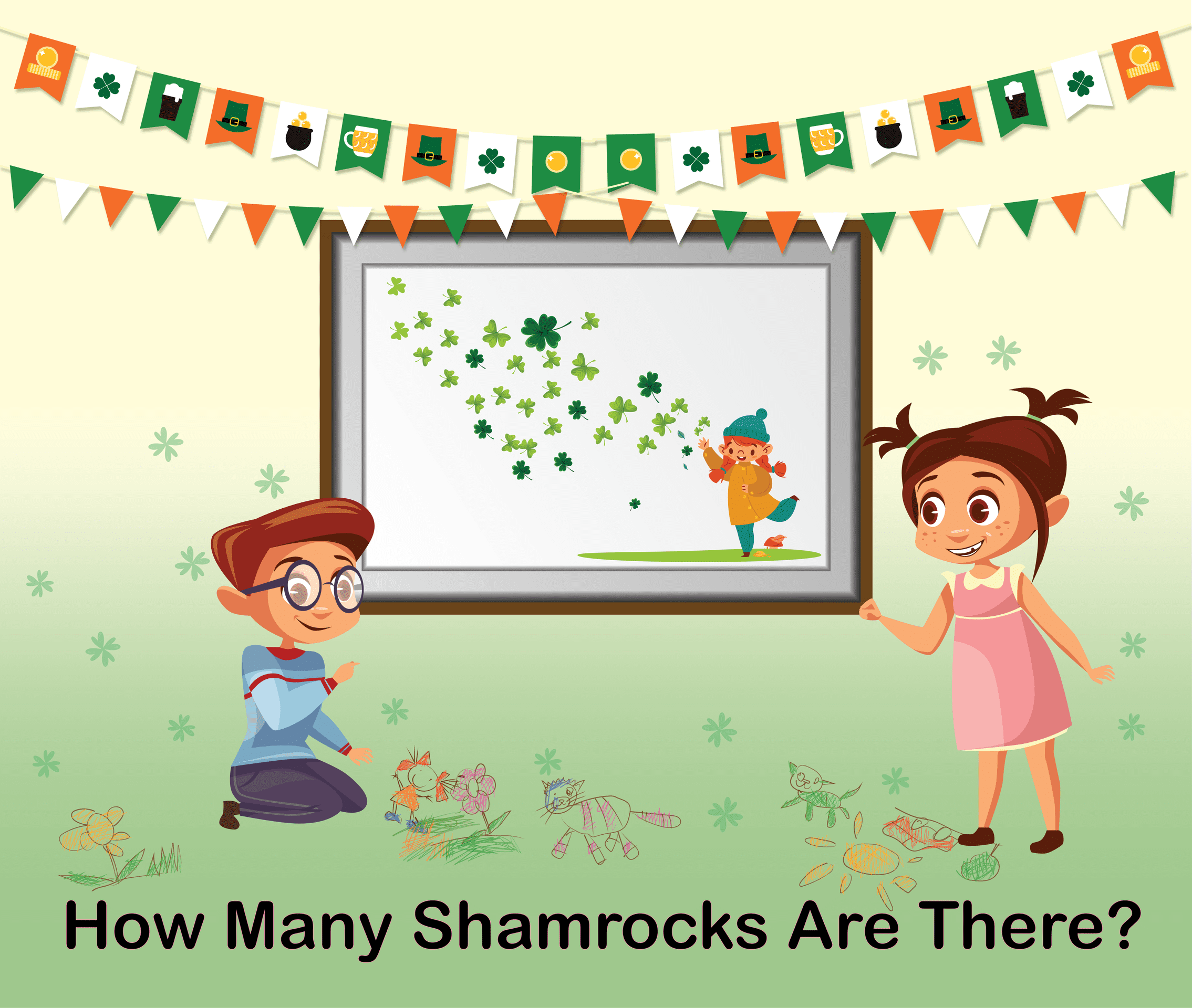 Counting the Shamrocks for St Patrick's day Counting Game