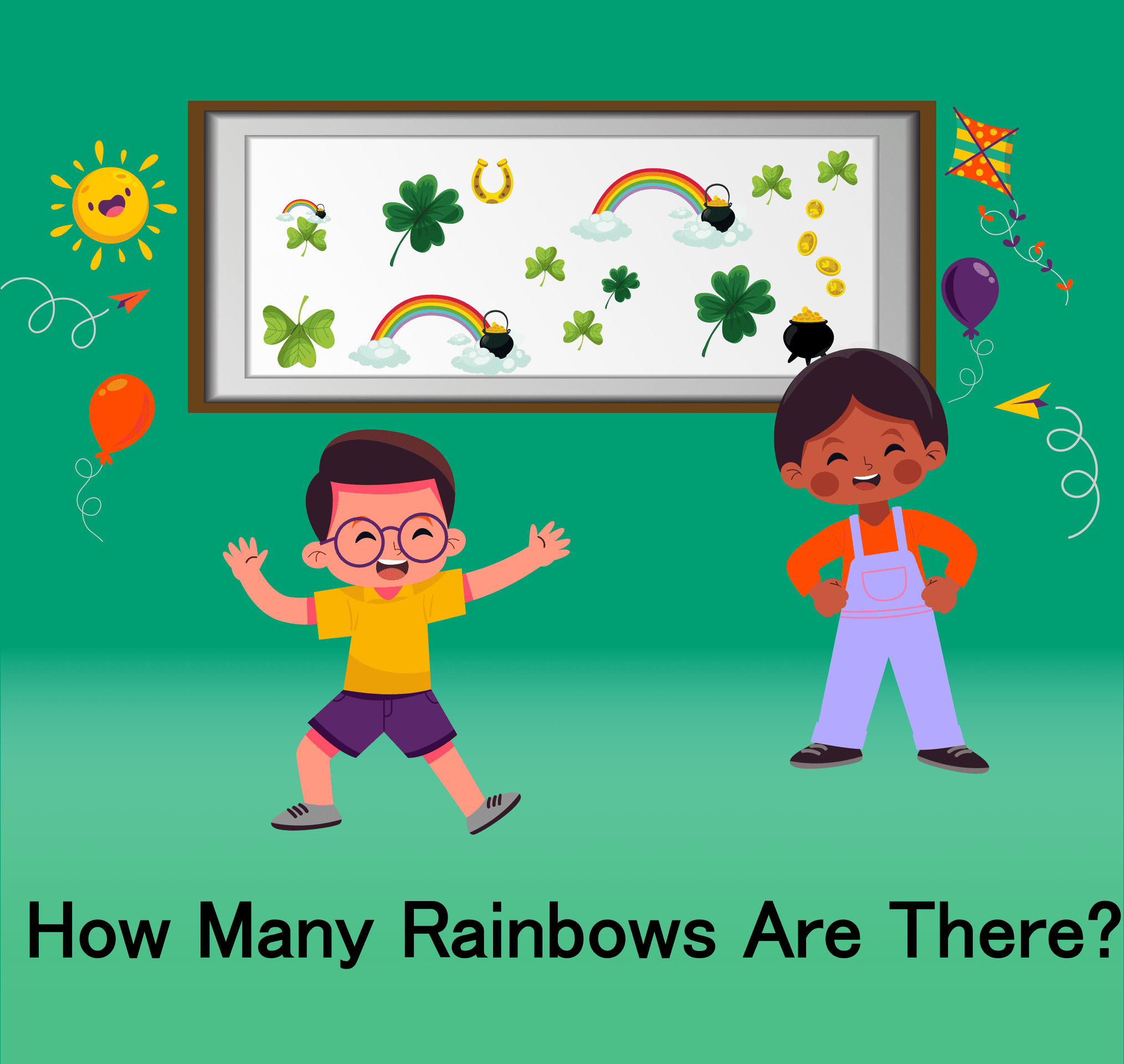 Counting rainbows for St Patrick's day Counting Game