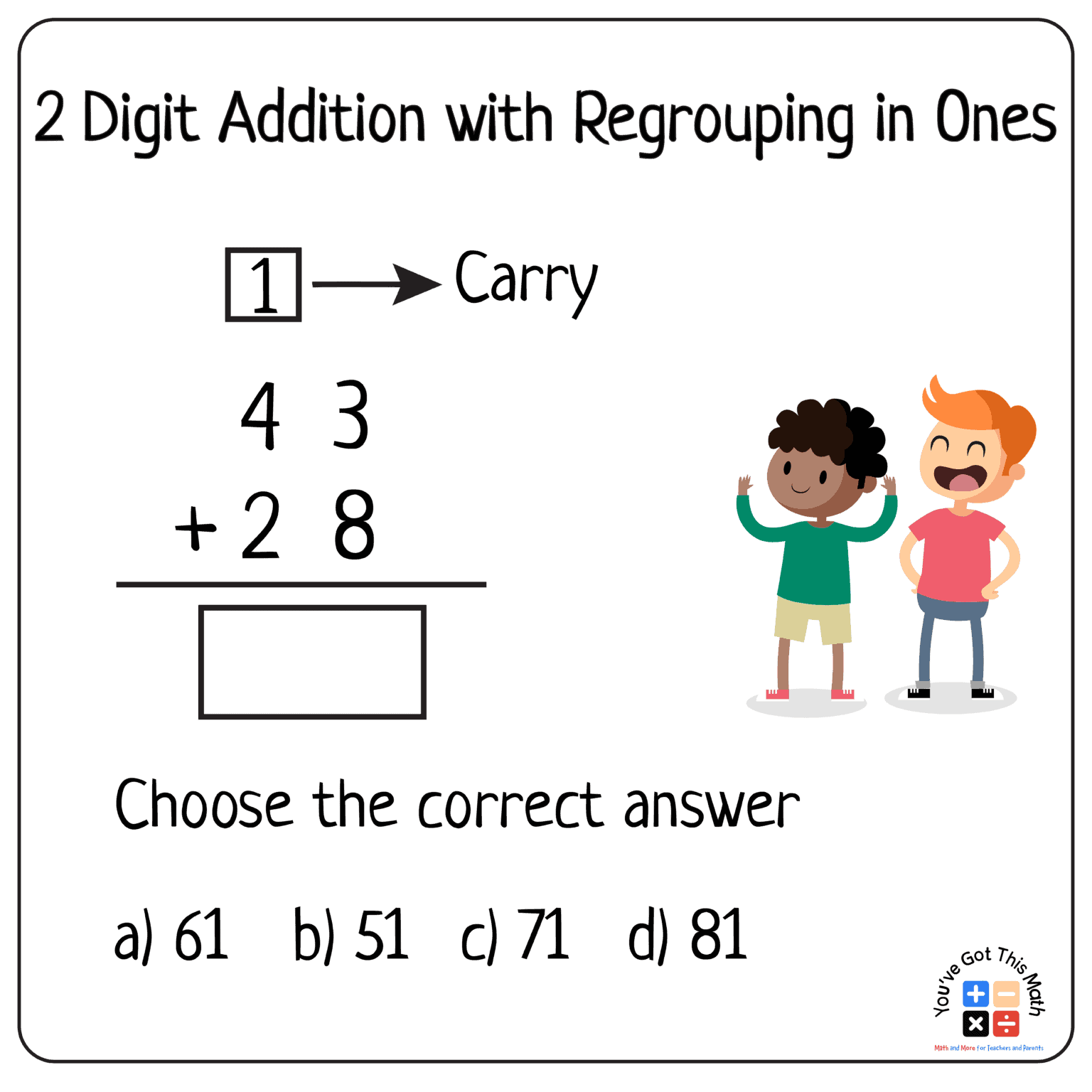 6 Double Digit Addition with Regrouping Worksheets | Free Printable