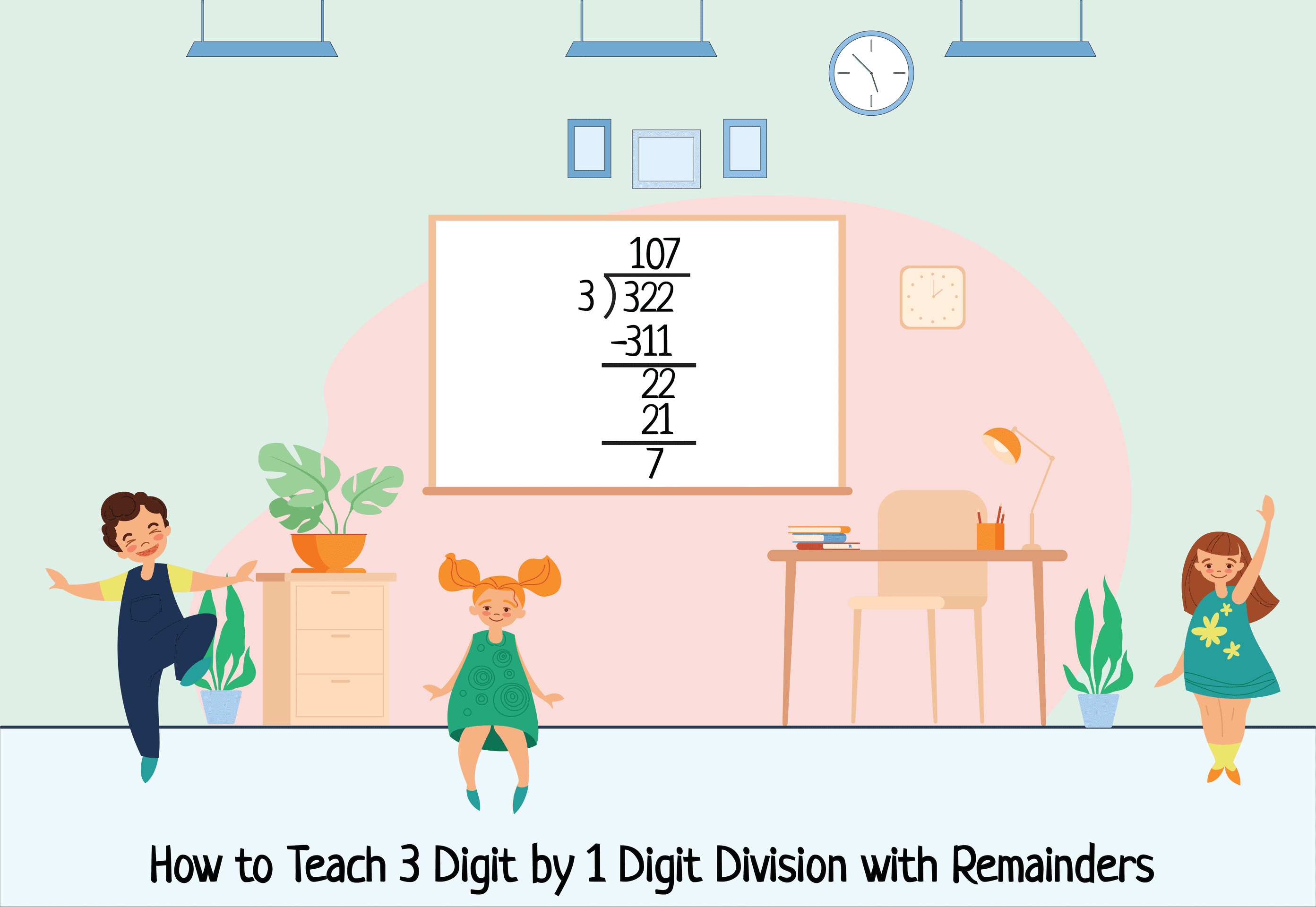 How to Teach 3 Digit by 1 Digit Division with Remainders | 5 Free Worksheet