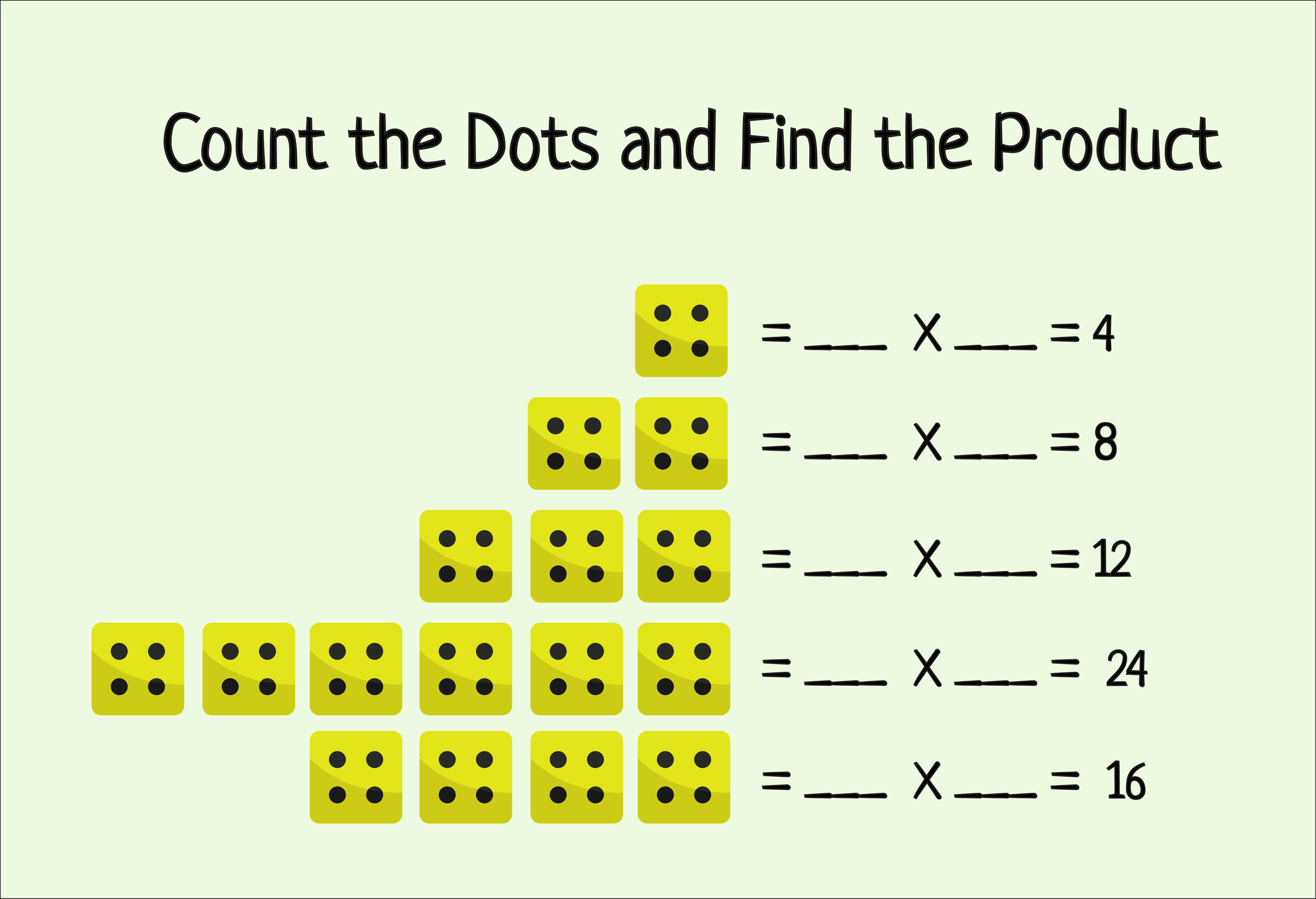 Count the dots and find the products