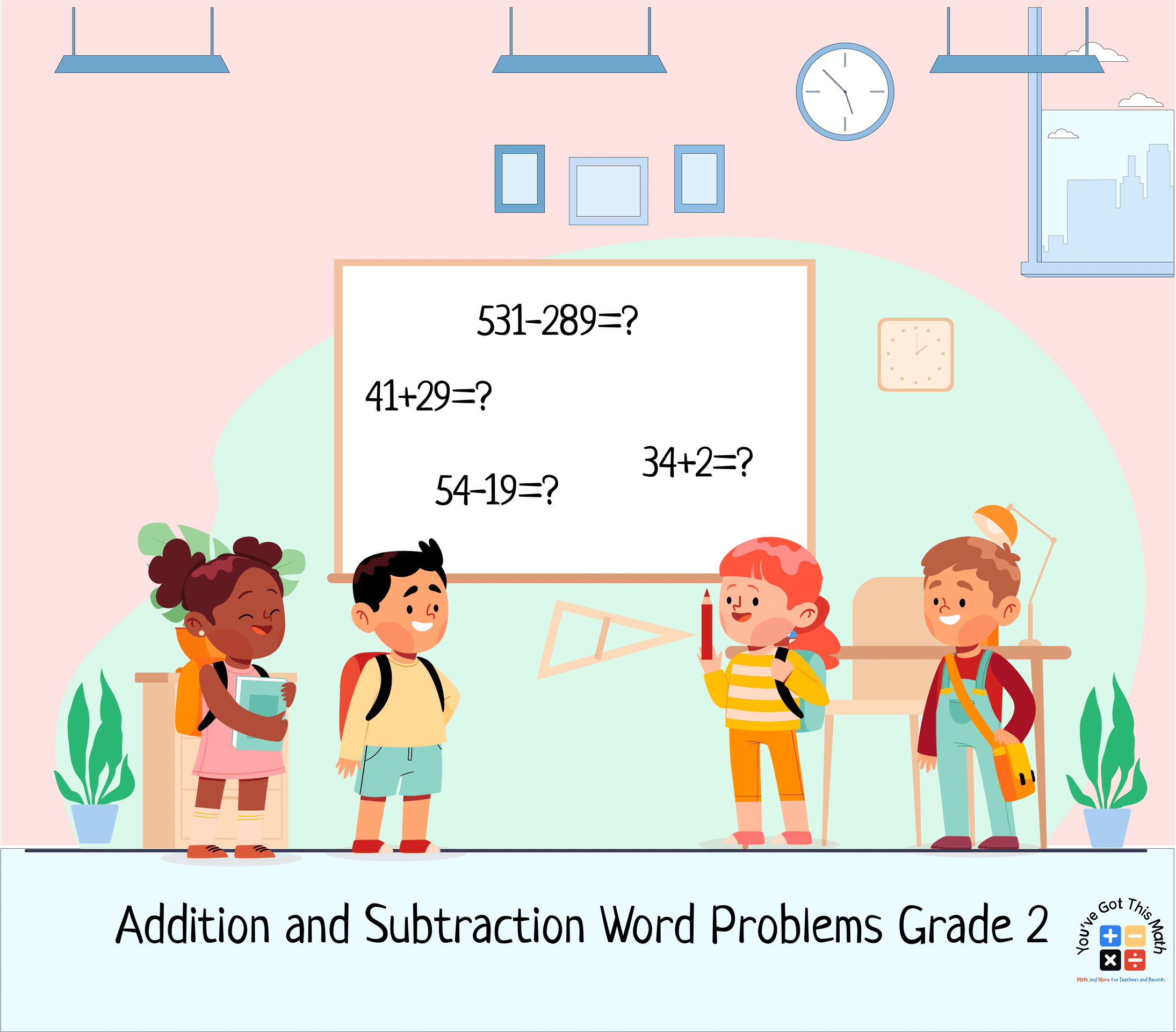 5 Free Addition and Subtraction Word Problems Grade 2 Worksheets