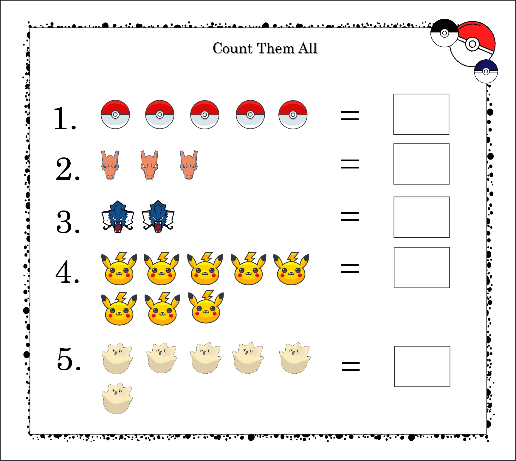 Pokémon Types worksheet