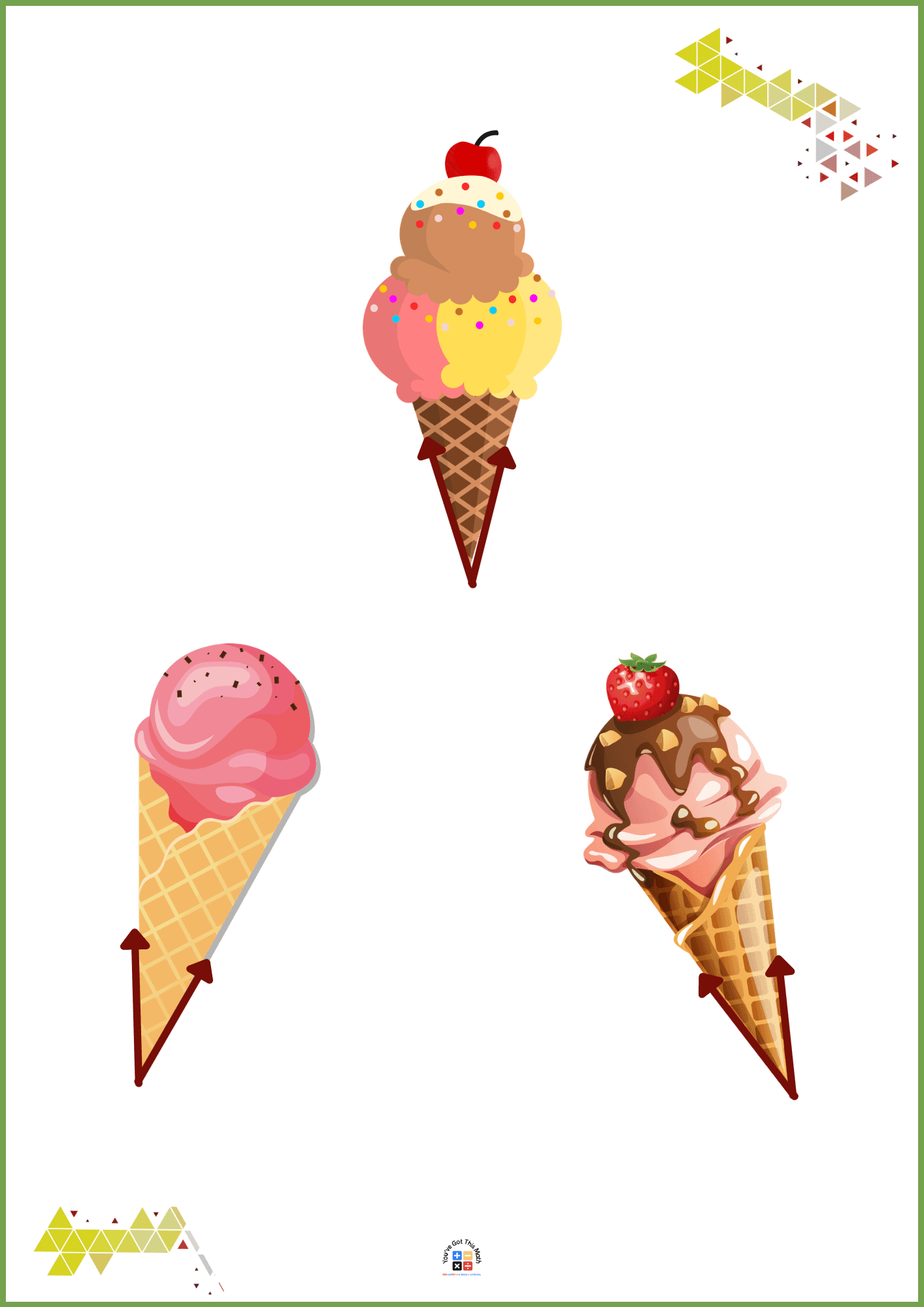 Ice Cream Cone with Acute Angle