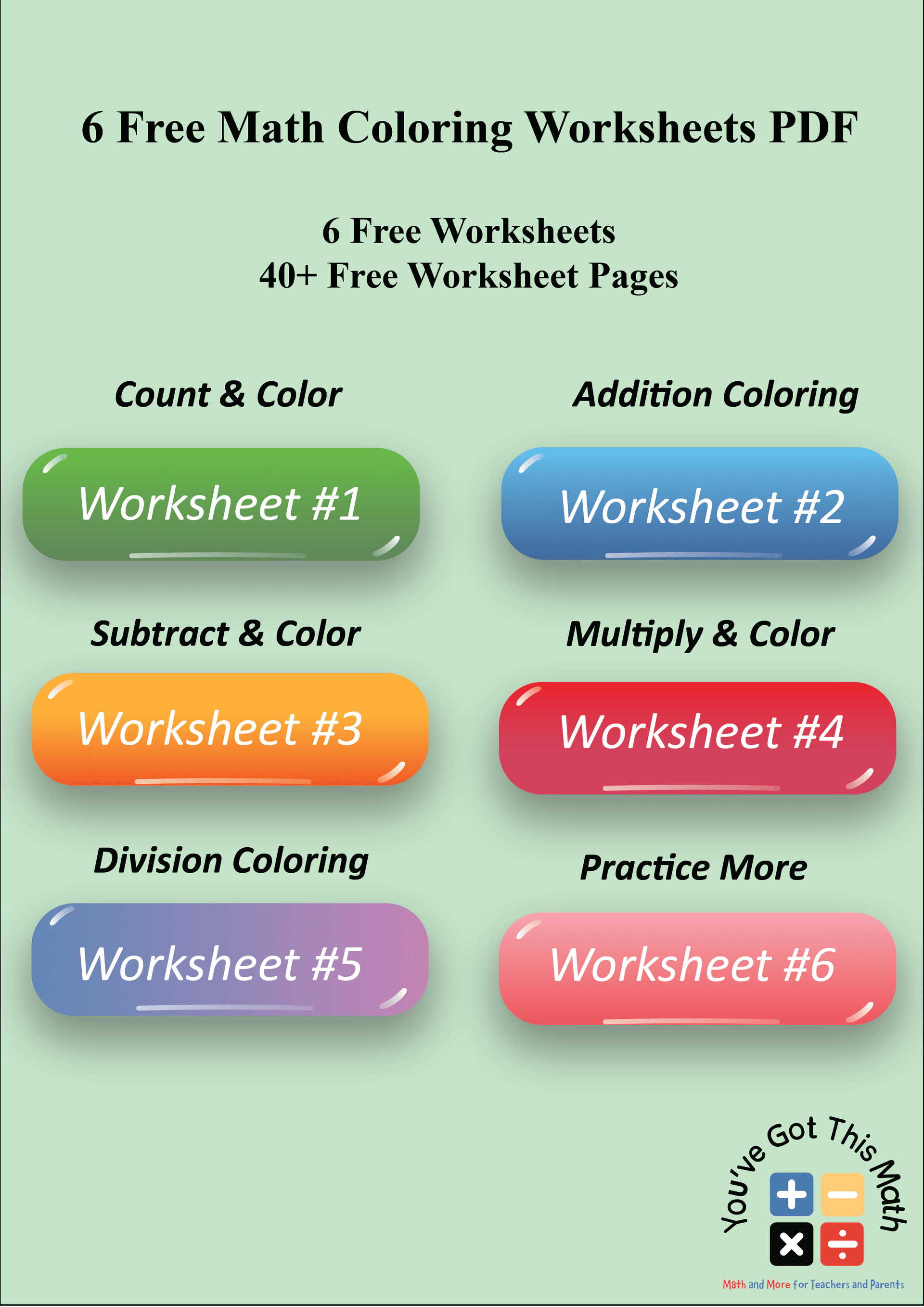 Math Coloring Worksheets PDF