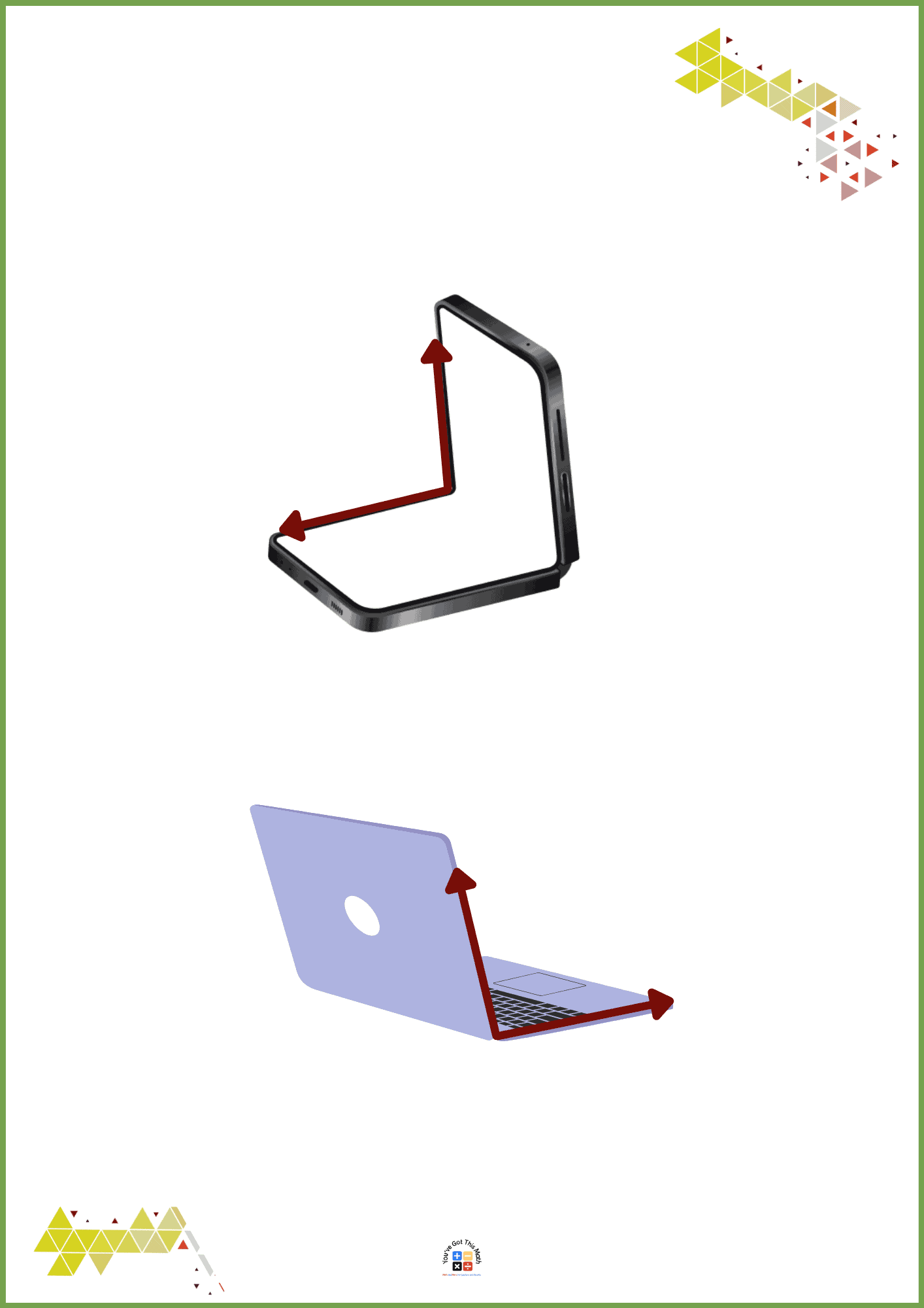 Mobile and Laptop Opened in Acute Angle Position