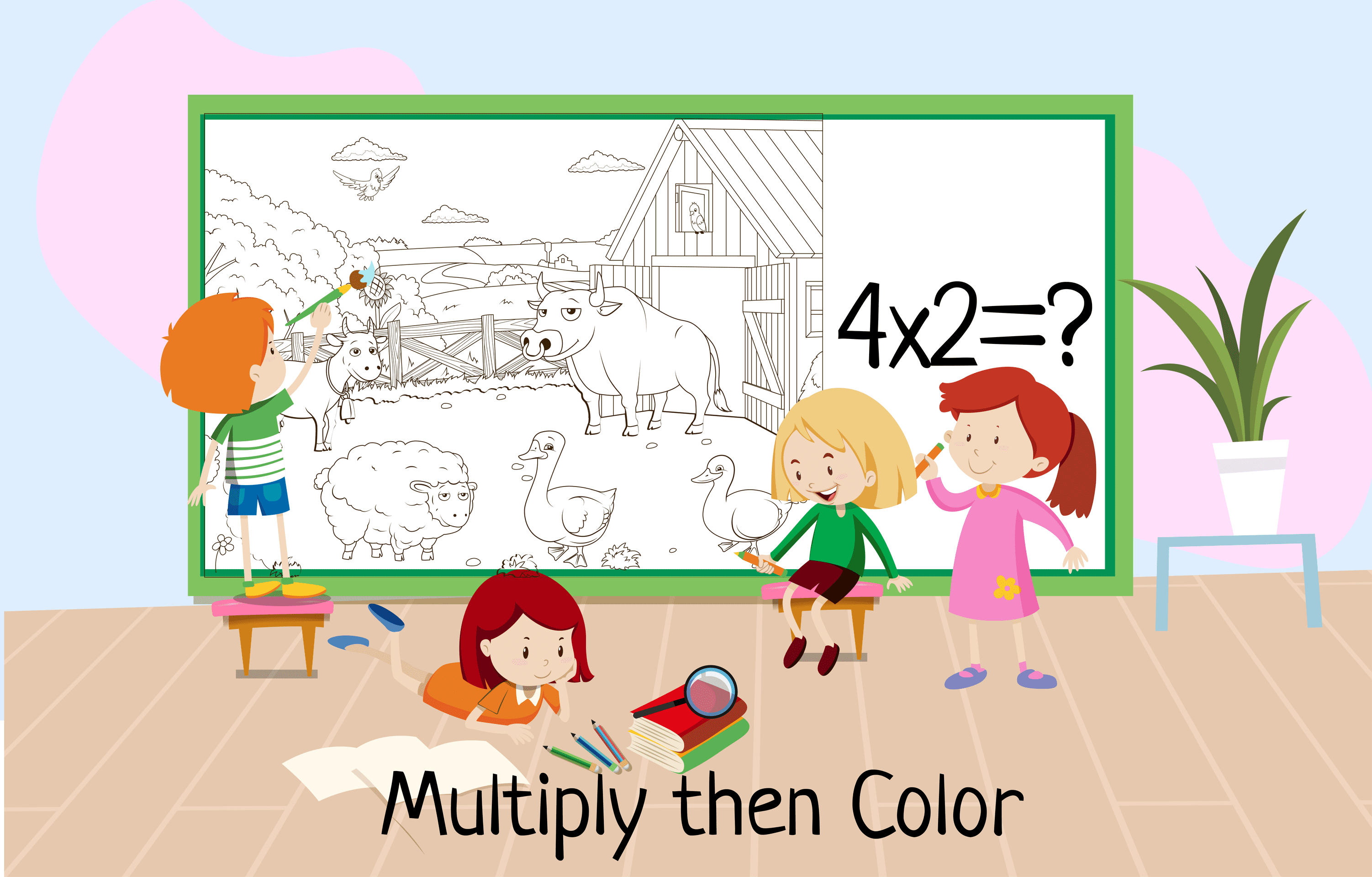 Multiplying for Coloring Farm