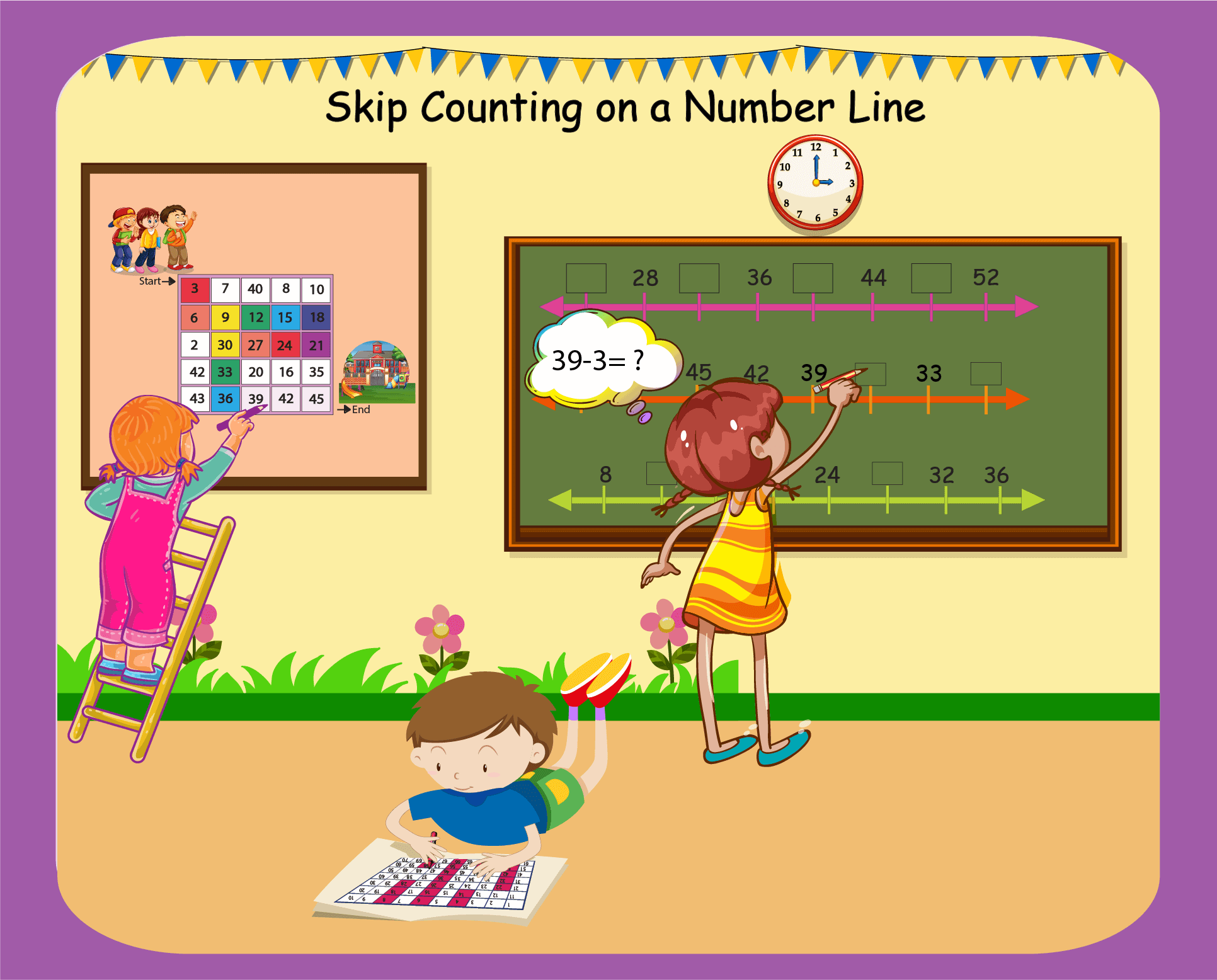 11 Free Skip Counting on a Number Line Worksheets