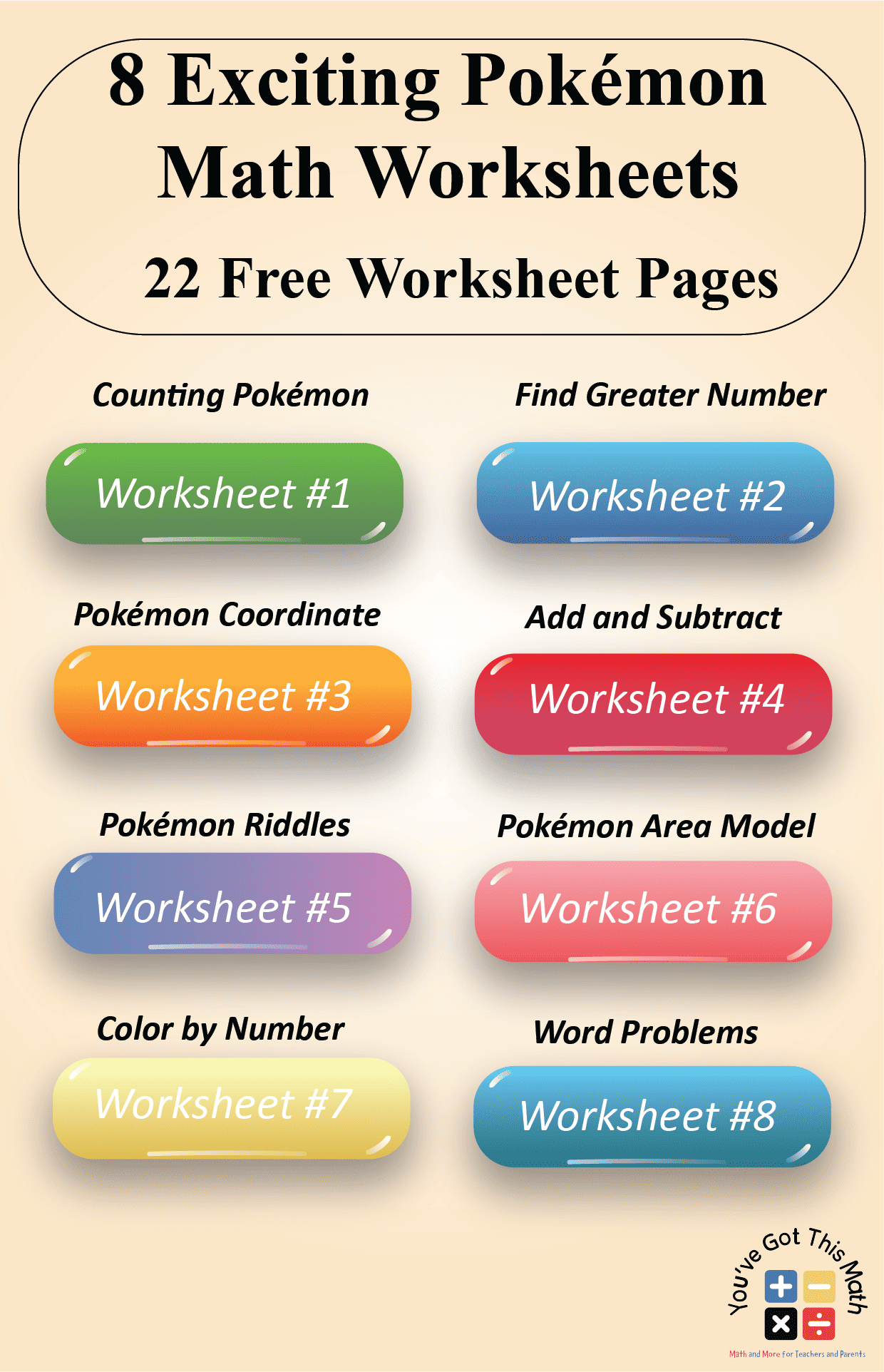 pokemon maath worksheets boxx image