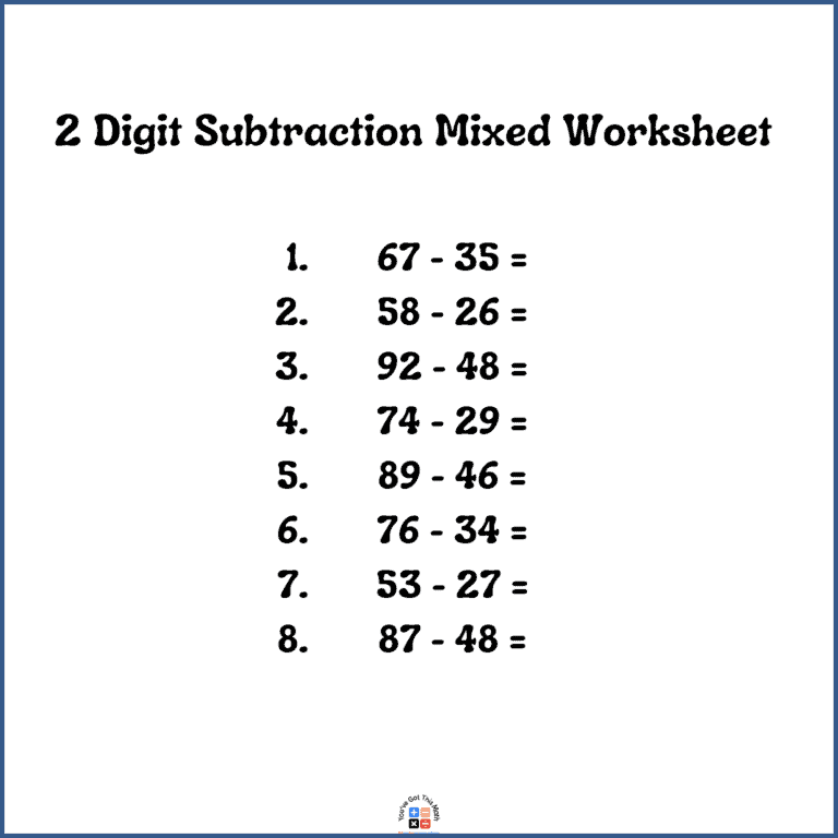 Free Subtract 2 Digit Numbers With Regrouping Worksheet 300 Problems free-subtract-2-digit-numbers-with-regrouping-worksheet-300-problems