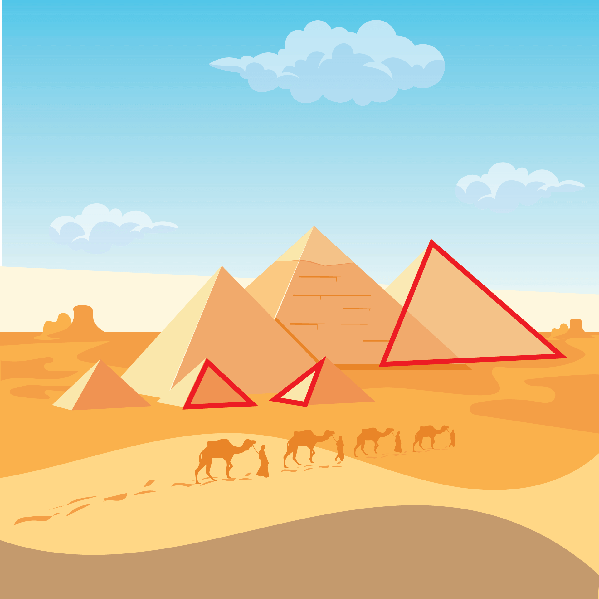 Pyramid as A Example of Real Life Triangle