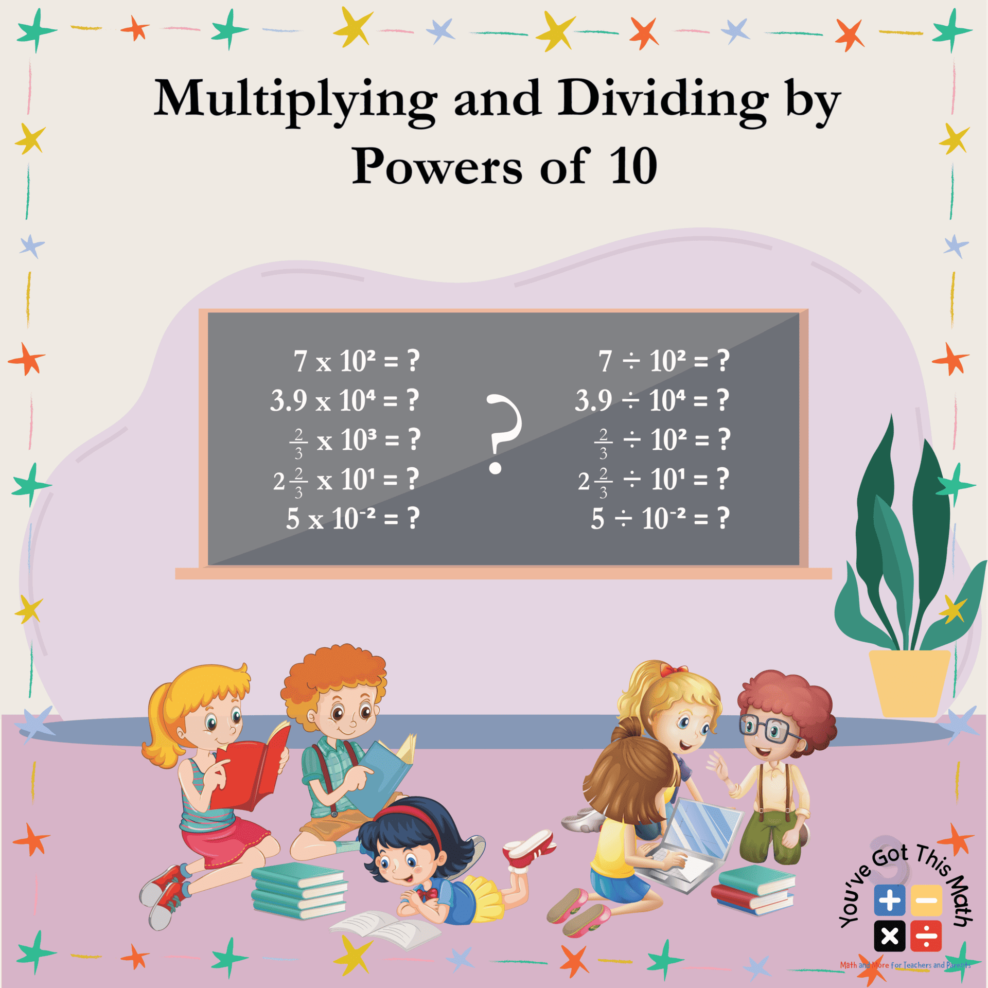 10 Free Multiplying and Dividing by Powers of 10 Worksheets