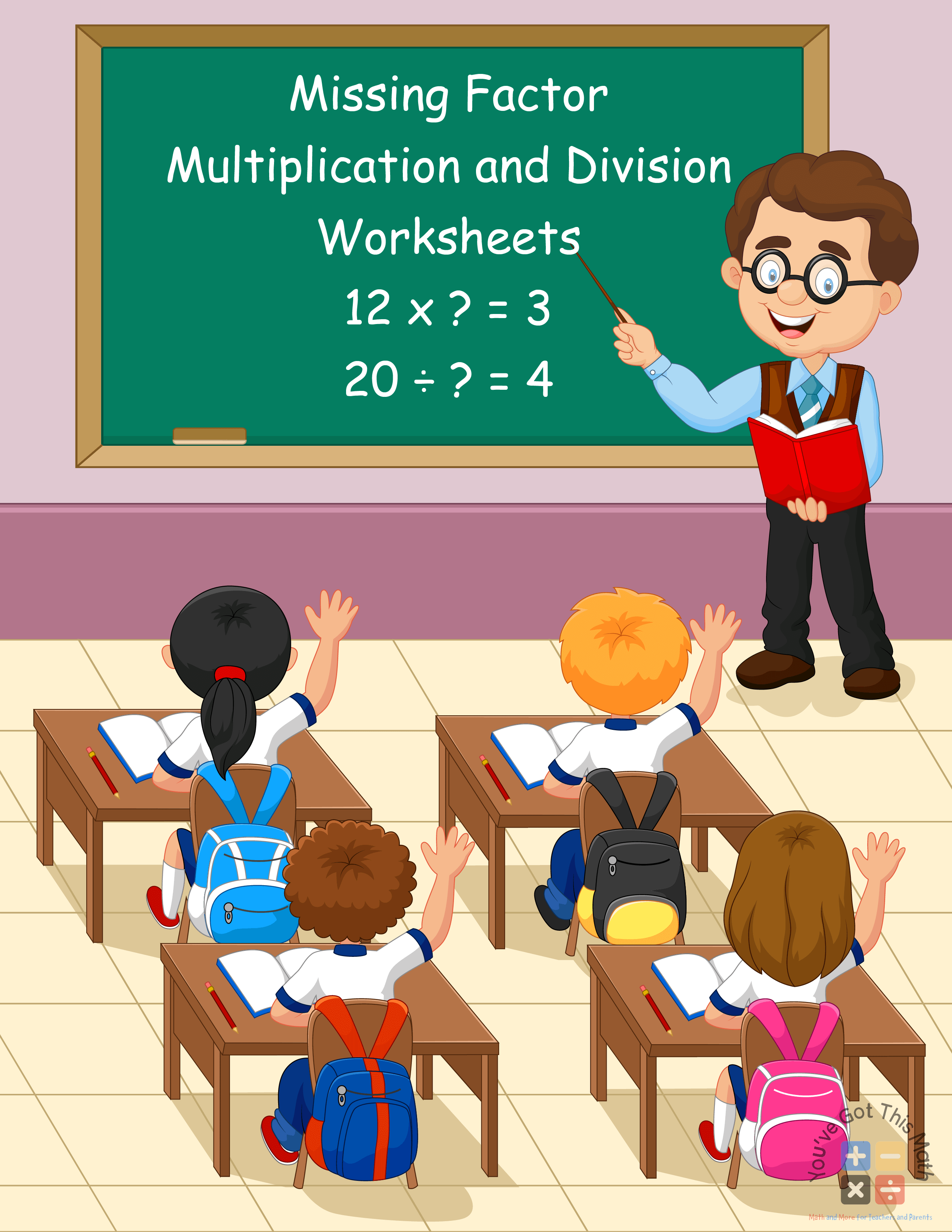 6 Missing Factor Multiplication and Division Worksheets | Free Printable