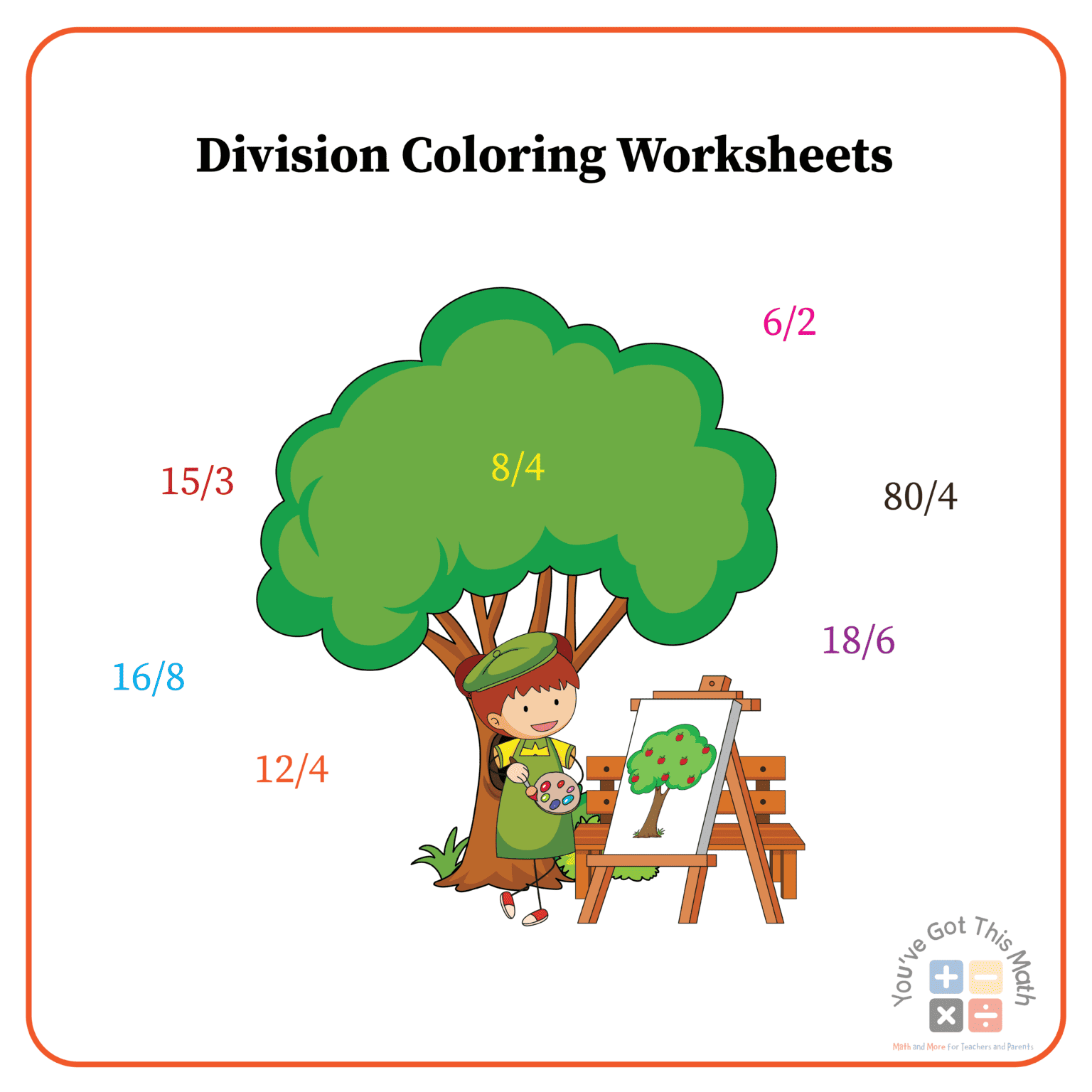 5 Free Division Coloring Worksheets Fun Activities 6382