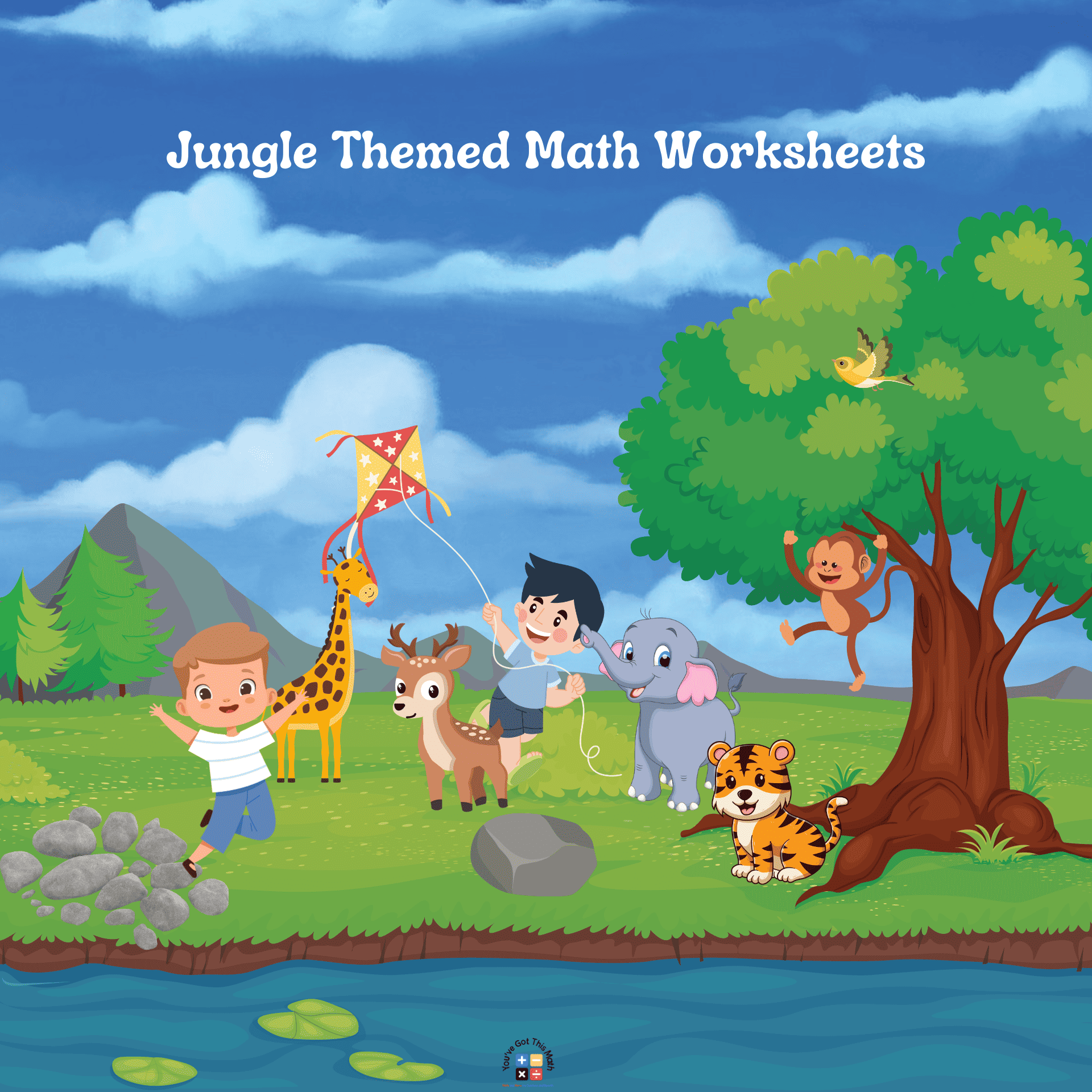 jungle themed math worksheets