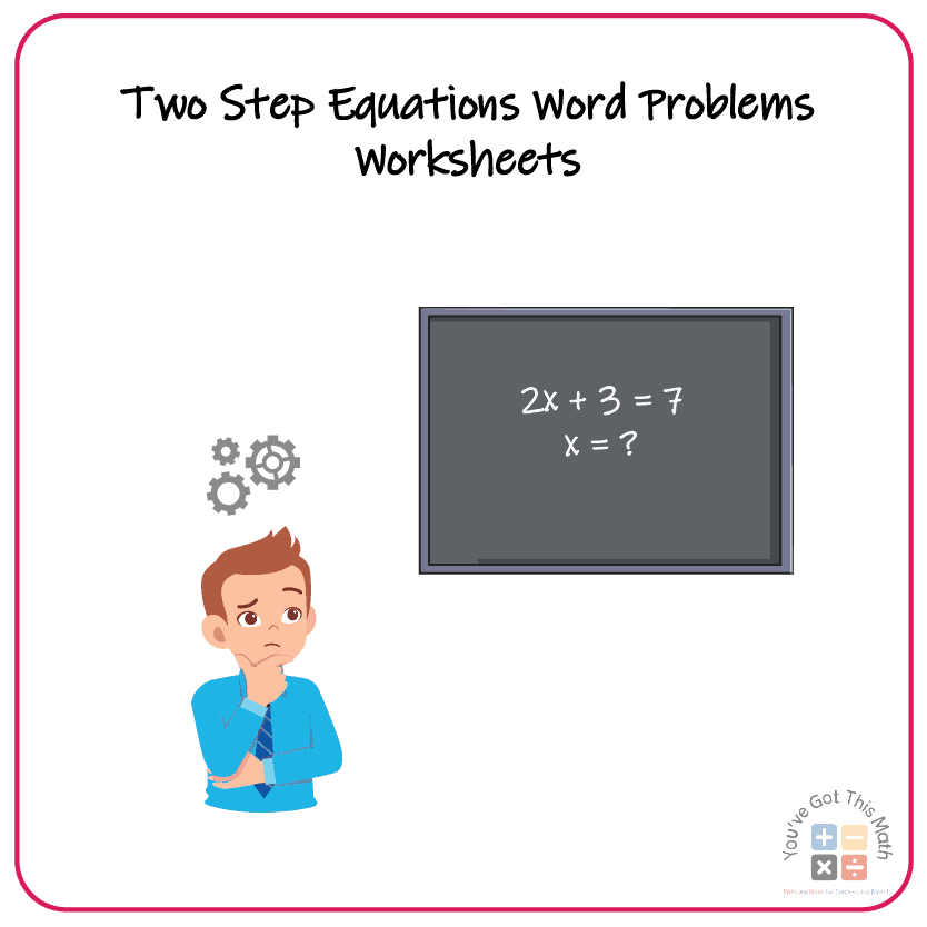 8 Free Two Step Equations Word Problems Worksheets