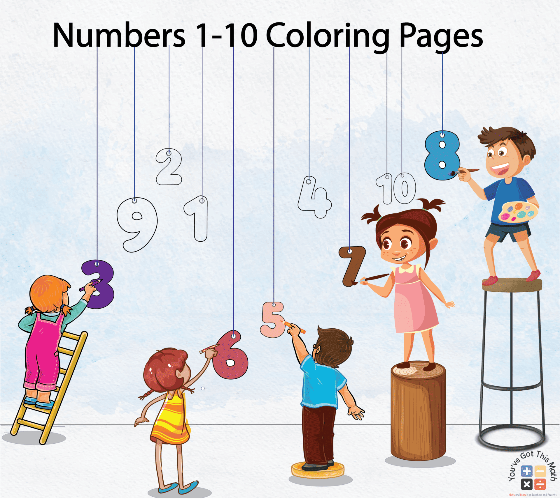 Printable Numbers 1-10 Coloring Pages Overview