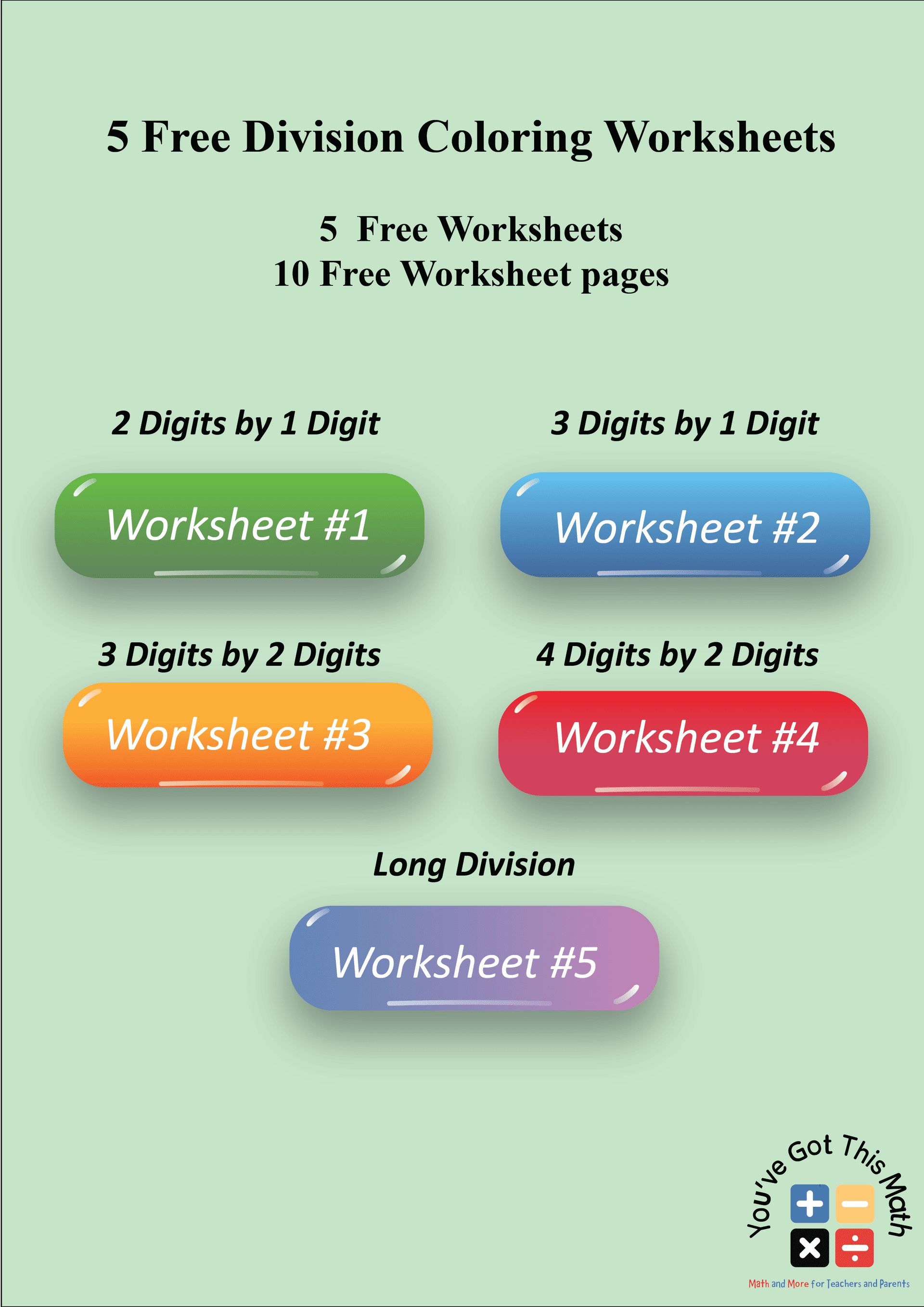 Division Coloring Worksheets