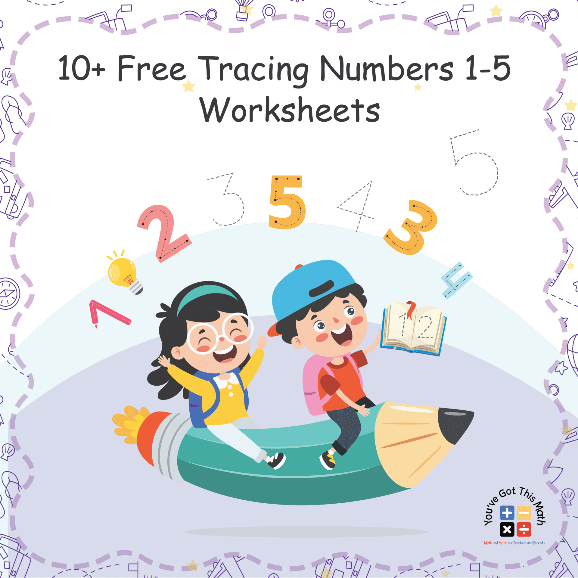 8 Free Tracing Numbers 1-5 Worksheets | Fun Activities