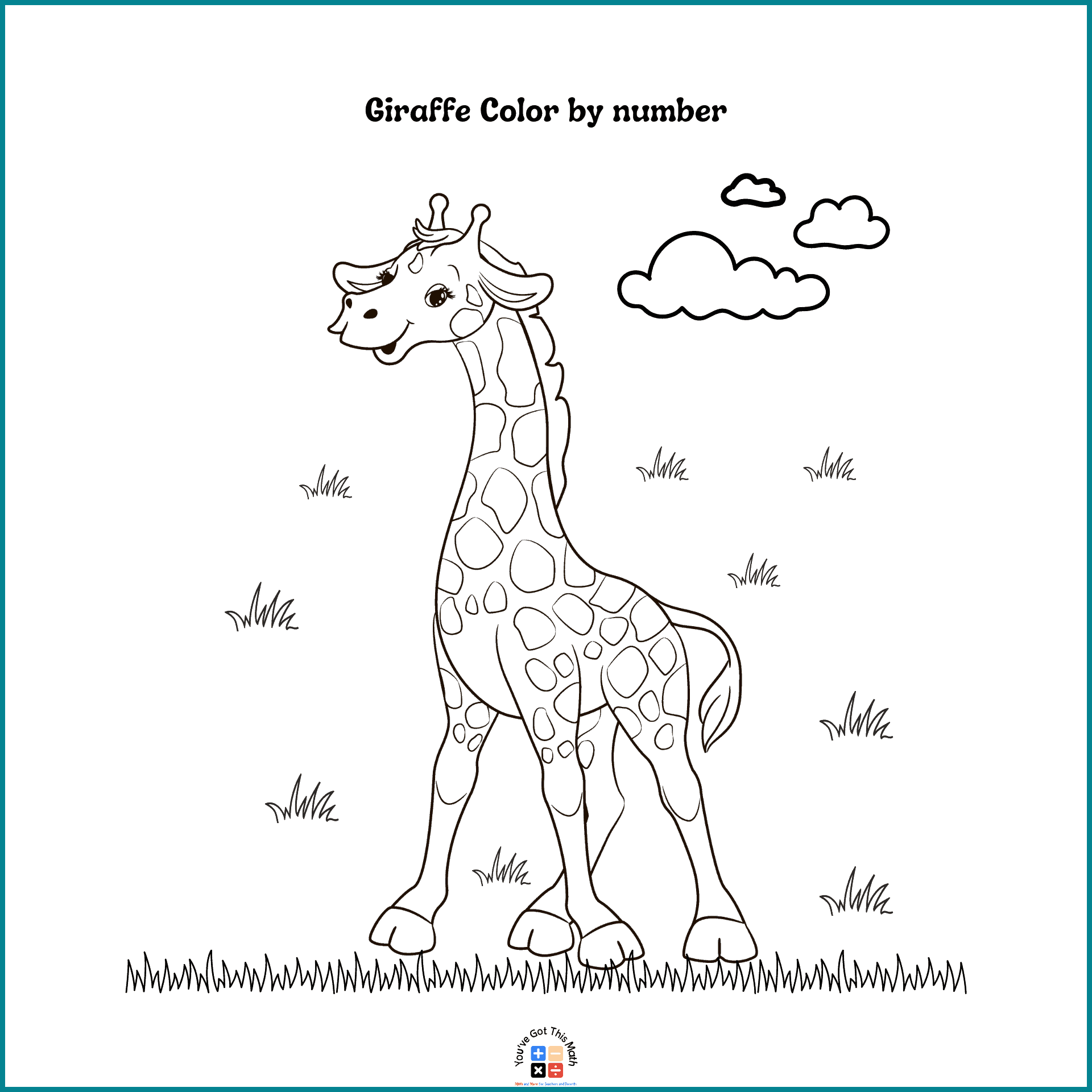 giraffe color by number overview
