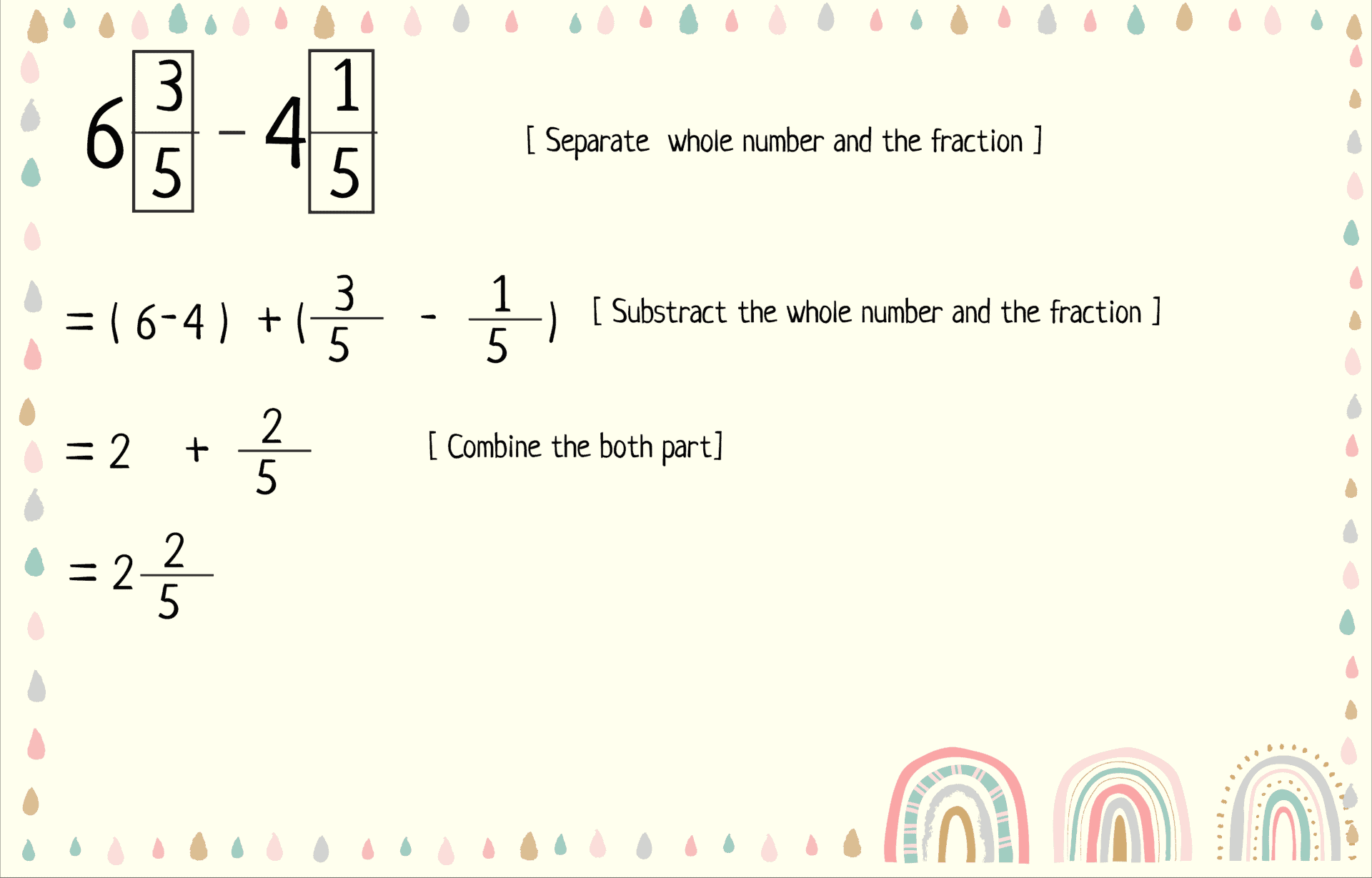 6 Free Subtracting Mixed Fractions with Unlike Denominators Worksheets