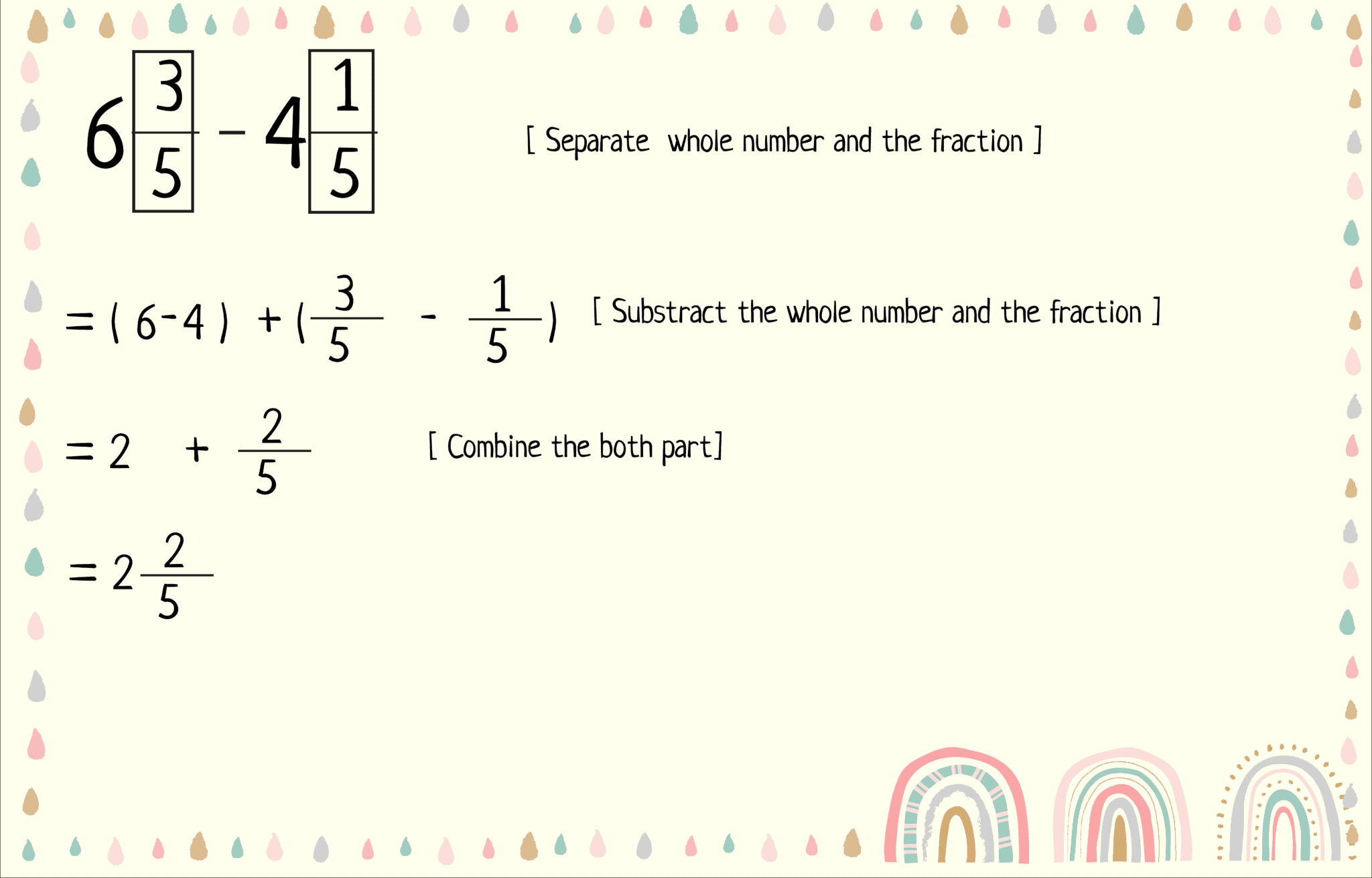 6 Free Subtracting Mixed Fractions with Unlike Denominators Worksheets