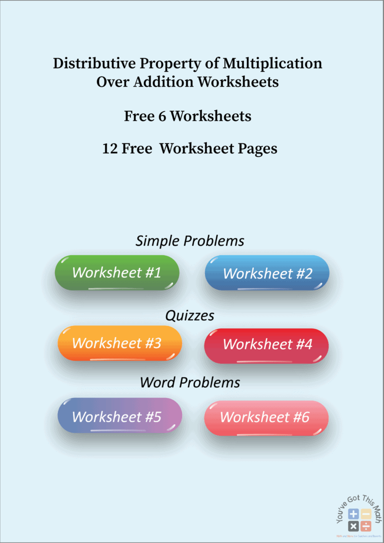 5+ Distributive Property of Multiplication Over Addition Worksheets