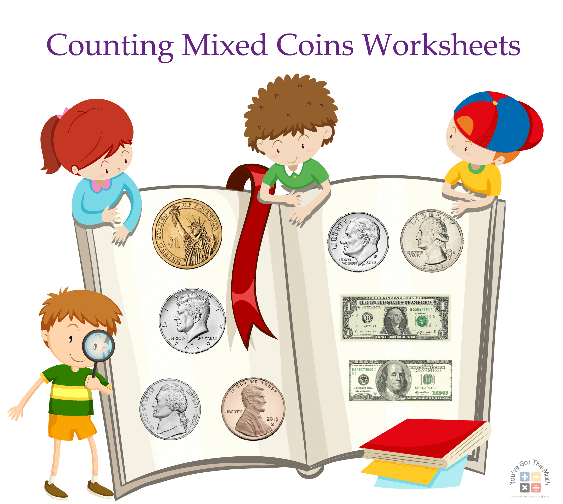 11 Free Counting Mixed Coins Worksheets