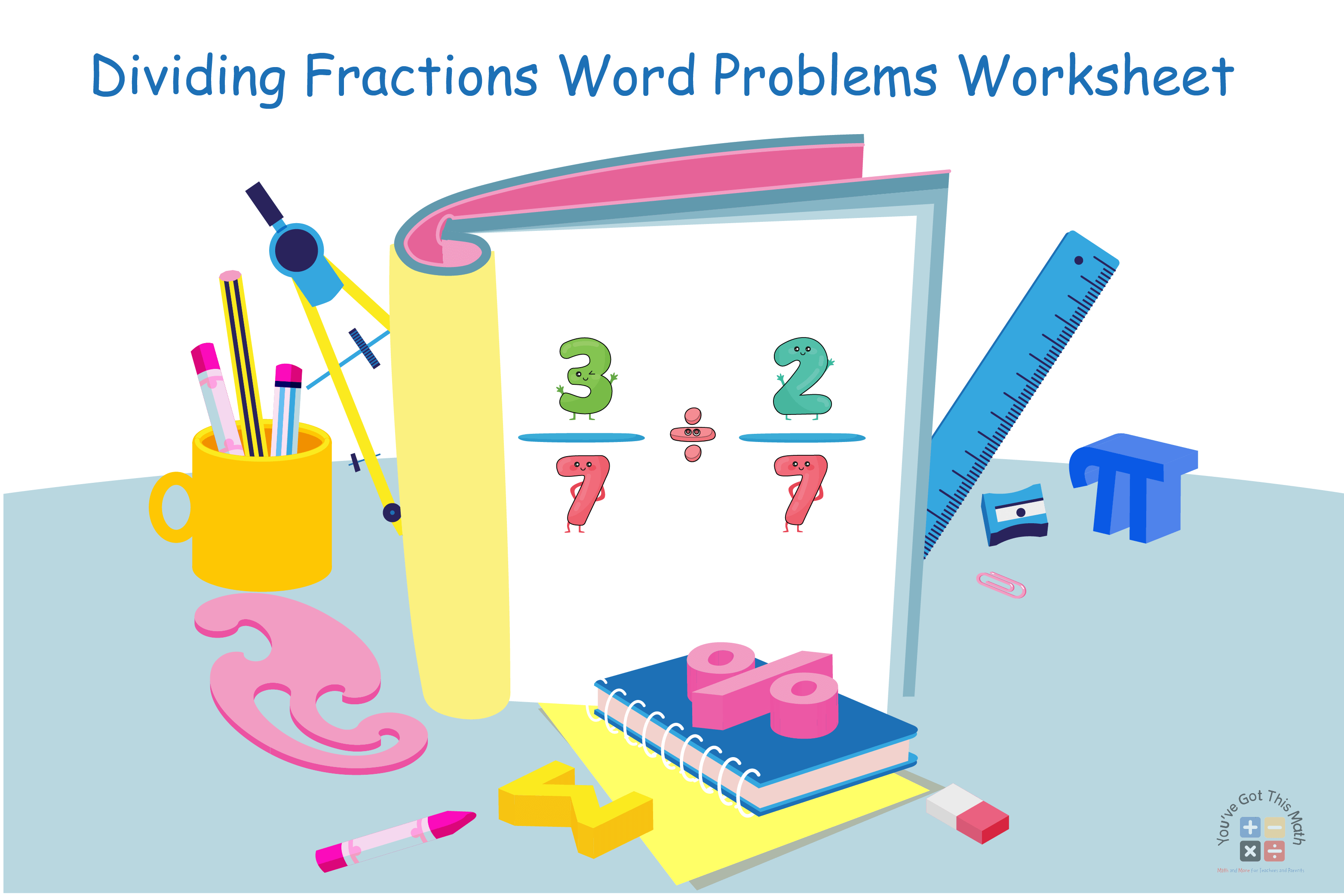 6 Free Dividing Fractions Word Problems Worksheet | Fun Activities