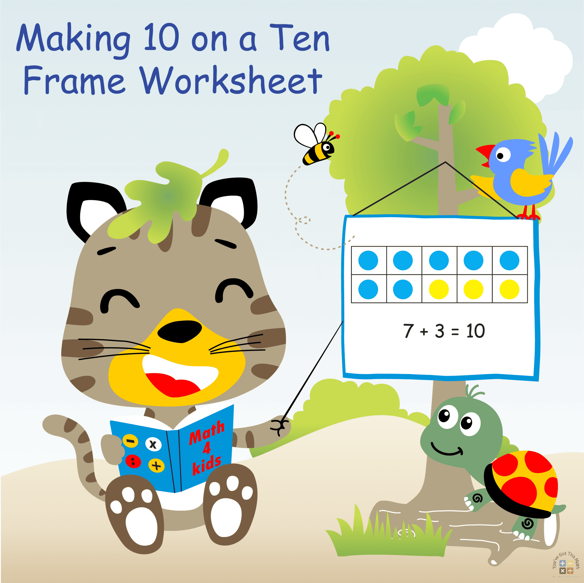 5 Free Making 10 on a Ten Frame Worksheet