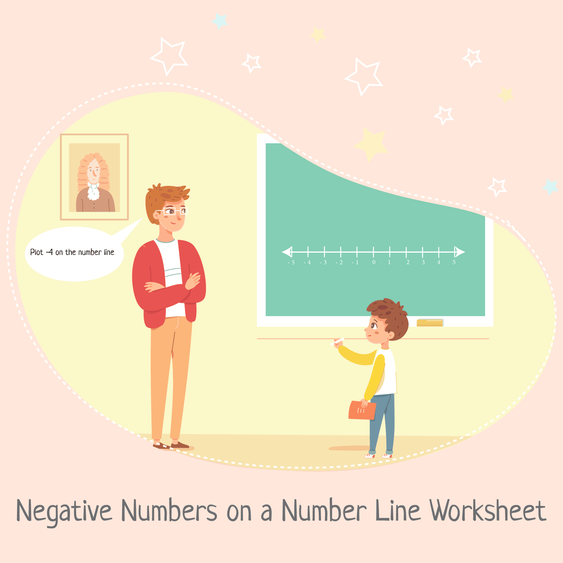 7  Free Negative Numbers on a Number Line Worksheets