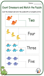 Count Dinosaurs and Match the Puzzle