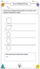 Draw and Rotate 2D Shapes Worksheet