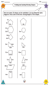 Finding and Scaling Missing Shapes Worksheet