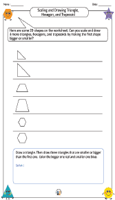 Scaling and Drawing Triangle, Hexagon, and Trapezoid Worksheet