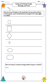 Scaling and Drawing Triangle, Rectangle, and Circle Worksheet