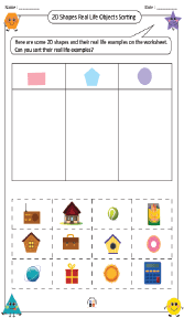 2D Shapes Real Life Objects Sorting Worksheet 